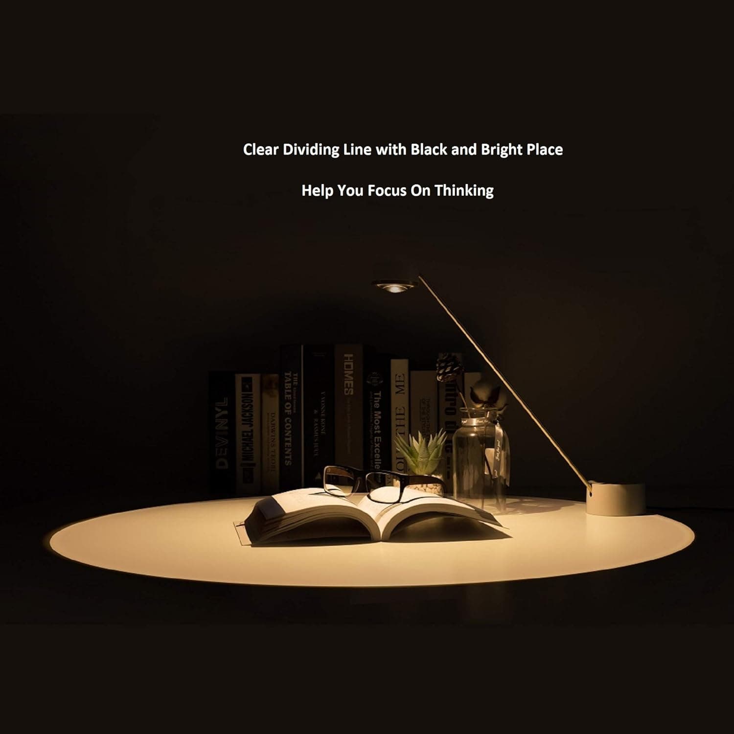 Tubicen Touch Desk Lamp, Eye-Caring Flexible Table Lamp, Focus on Thinking Writing Lamp for Home Office, USB Charging, 3-Way LED Dimmable Table Light, White