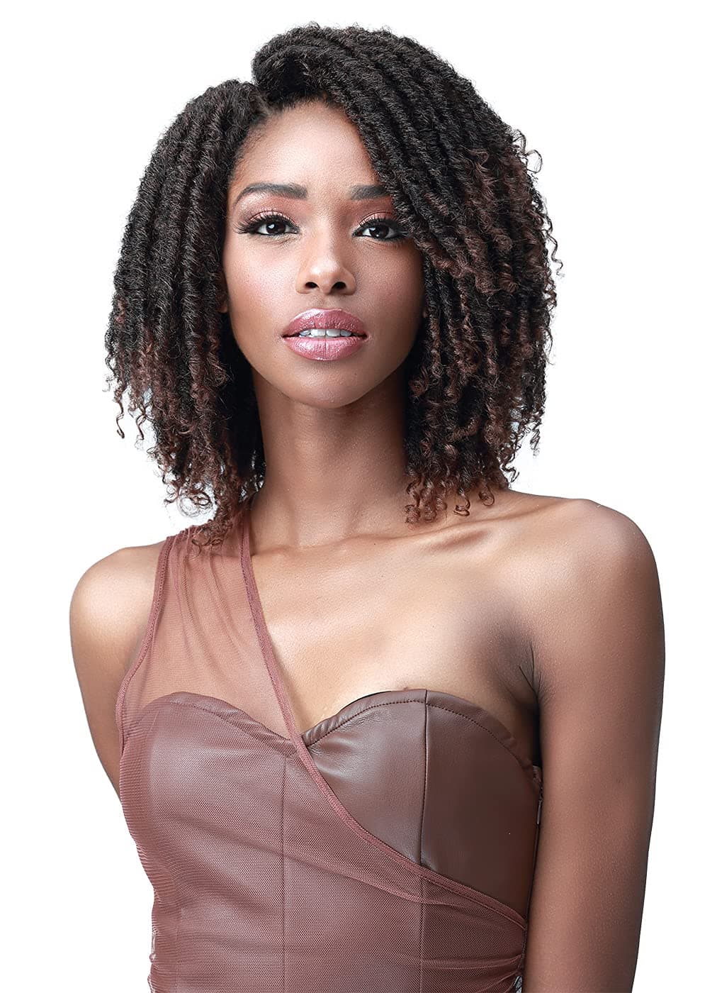 BOBBI BOSS Bobbi Boss 4.5'' Lace Part Natural Locs Wig - MLP22 FREEFORM LOCS wigs (1B, Off Black)