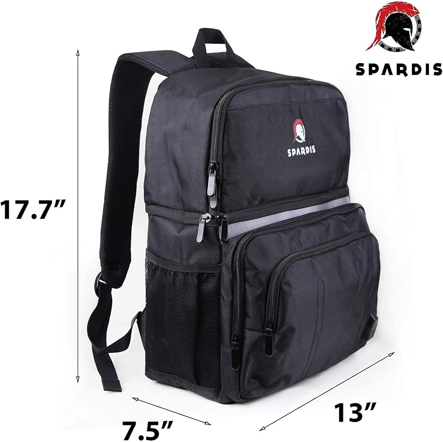 Spardis Cooler Backpack – Insulated Waterproof Leak-Proof Bag for Hiking, Fishing, Work, Picnics, Sports – Lightweight Heavy Duty Soft Zipper Lunch Box with Storage, Bottle Opener, USB Charger