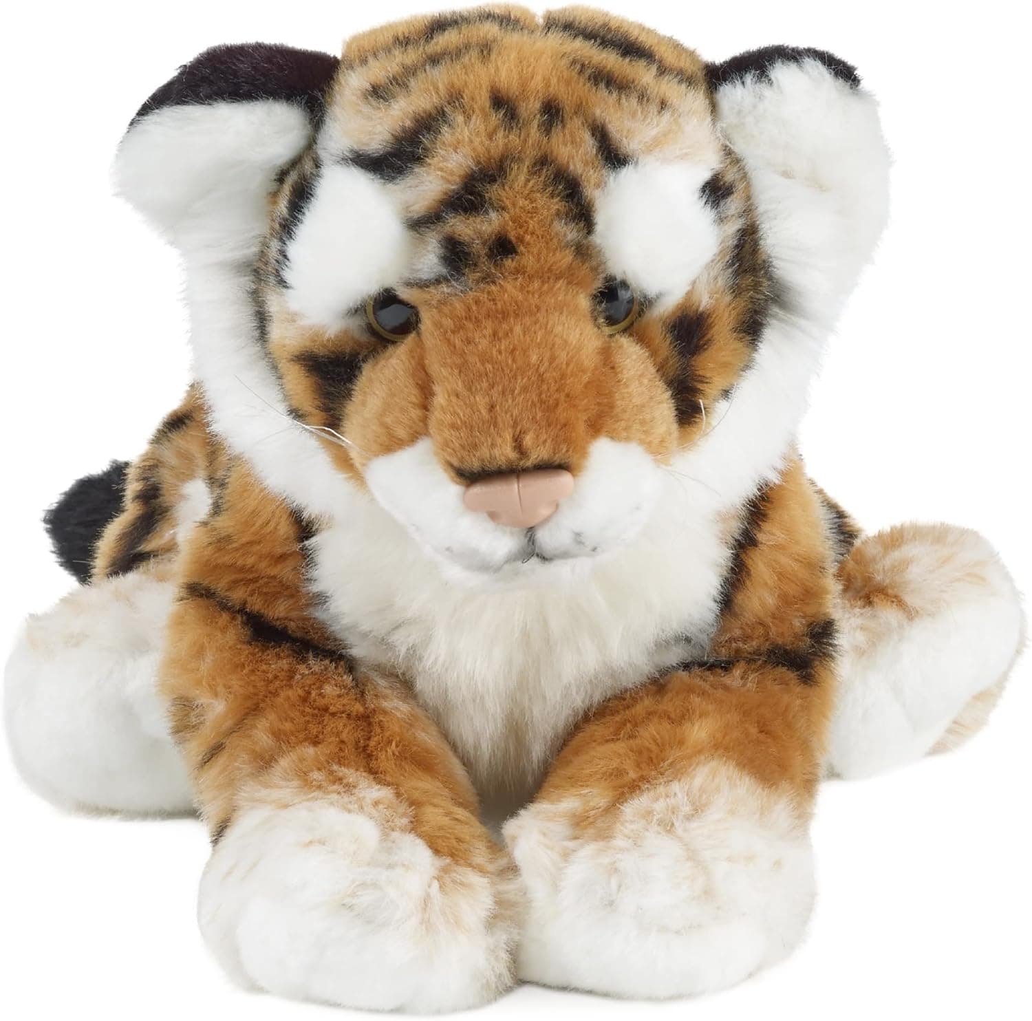 Living Nature Small Tiger Cub, Realistic Soft Cuddly Tiger Toy, Naturli Eco-Friendly Plush, 10 Inches