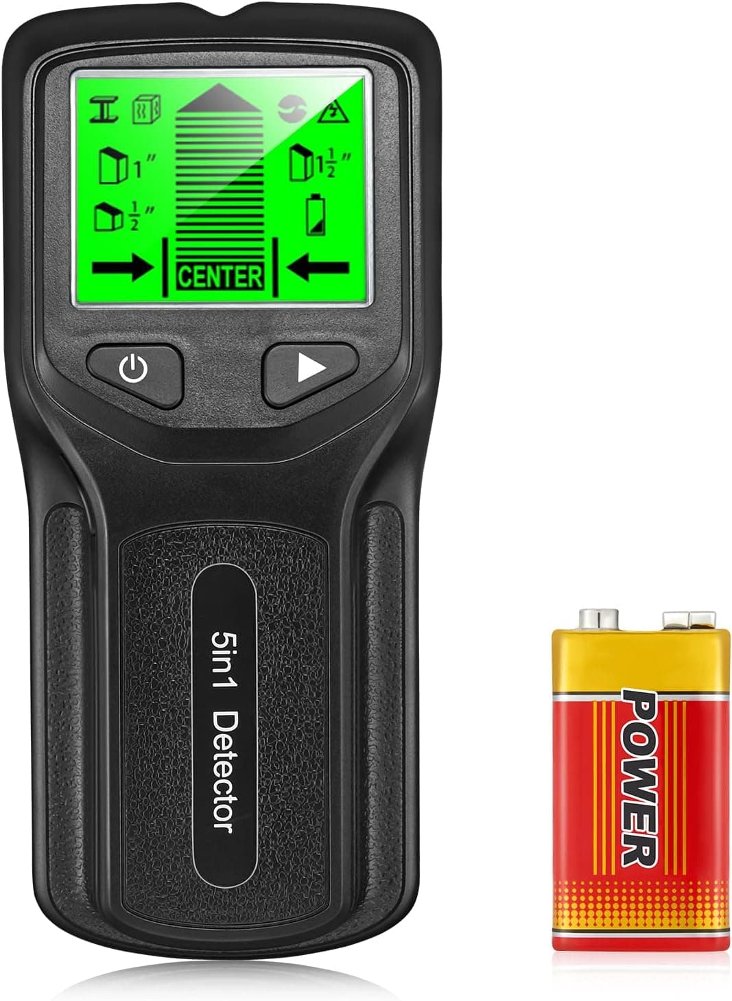 Stud Finder Wall Scanner, 5 In 1 Electronic Stud Detector/Stud Detector With LCD Display Alarm/Edge Center Beam Finder Stud Sensor&Joist Pipe Detection With Wood And Metal For Walls (Black)