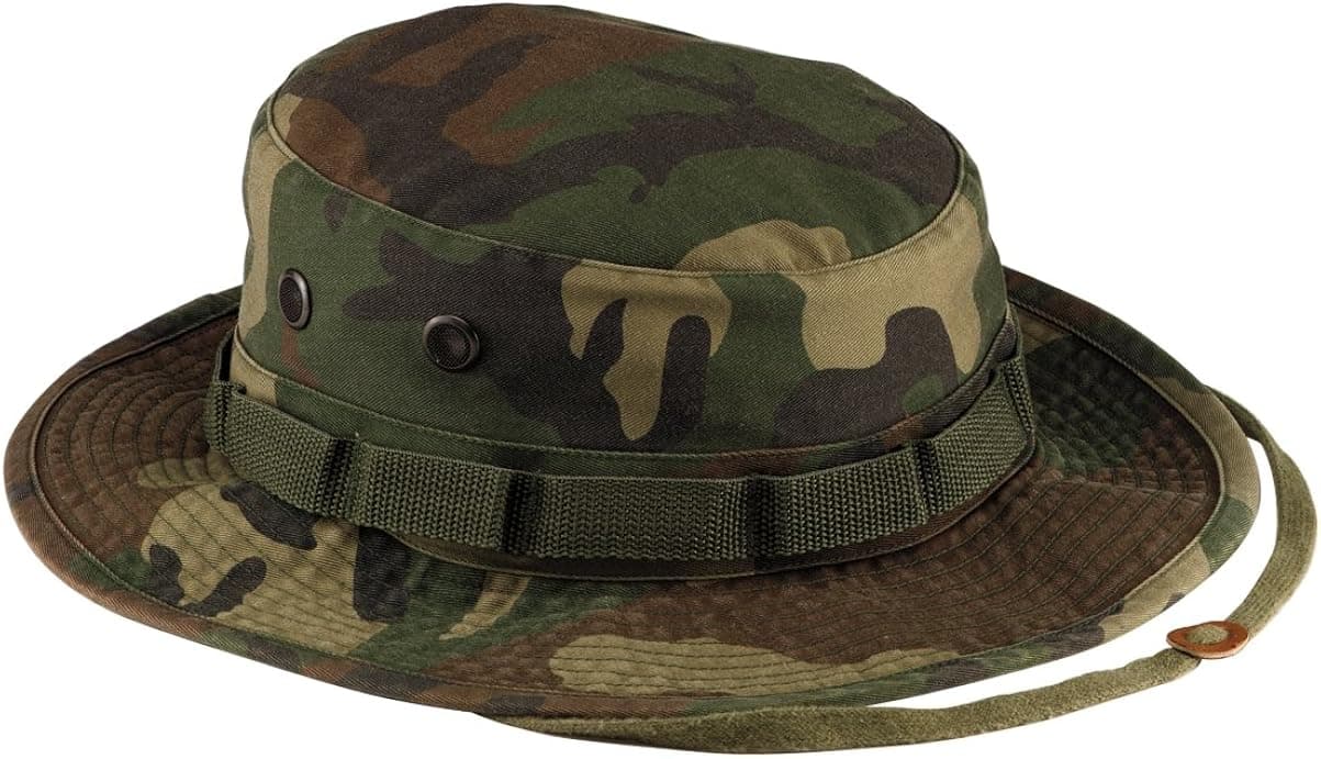5900 Military Style ''Ultra Force'' Vintage Boonie Hat, Woodland Camo, 7.5