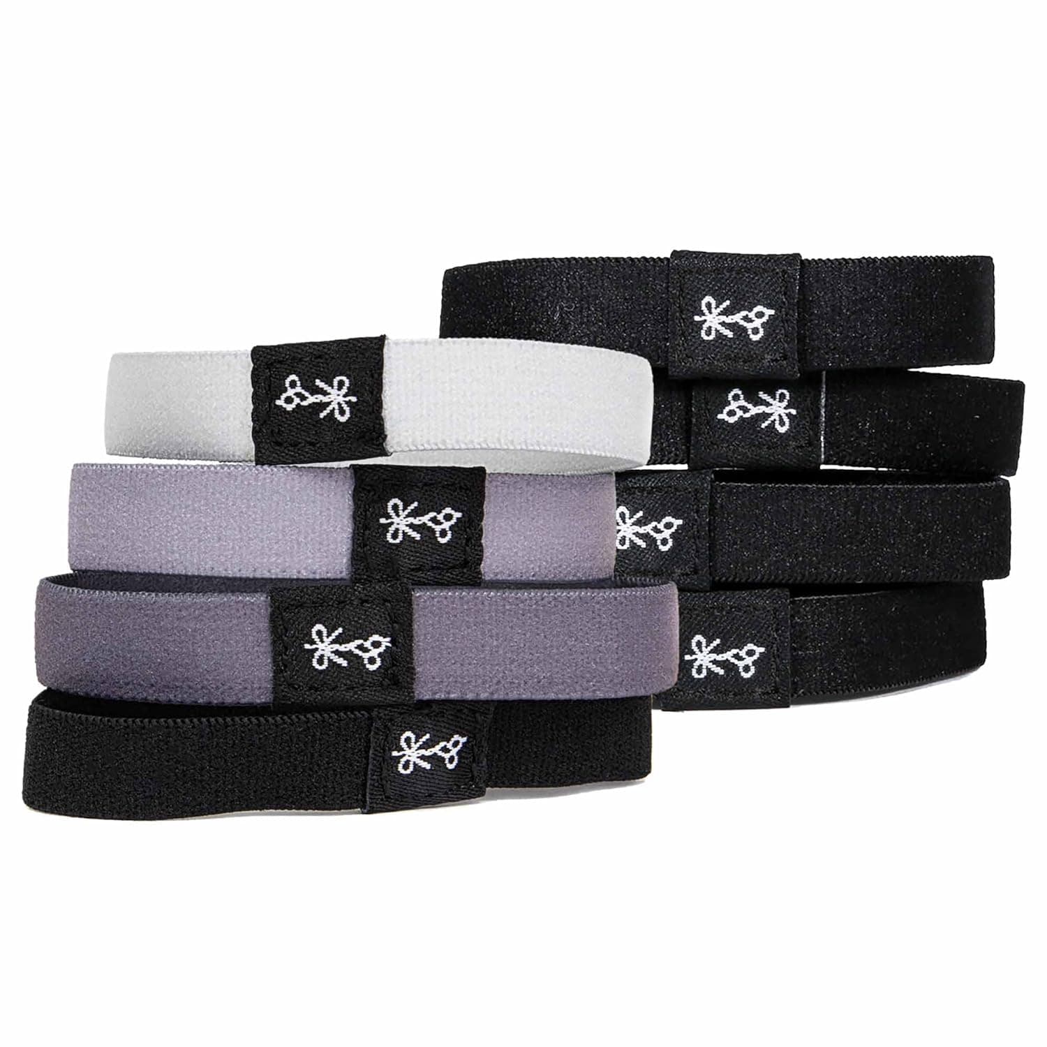 2 Pack Hair Ties For Guys | Superior, No-Rip, No-Slip Hair Ties for All Hair Types | The Black Ties & The Grey Ties