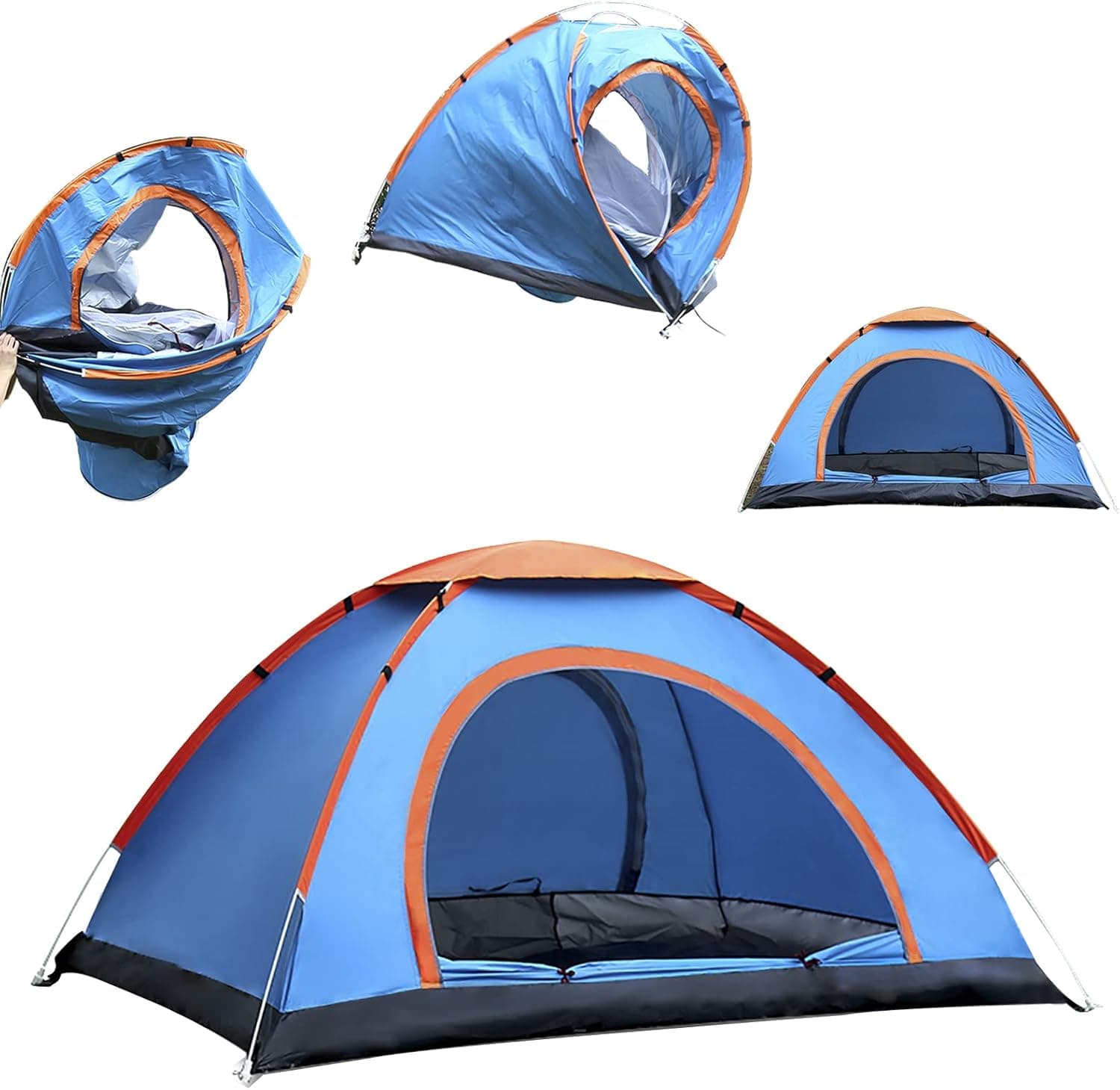 Outraveler 2 Person Pop Up Tent Instant Camping Tent,Automatic Quick Setup Tent,Blue