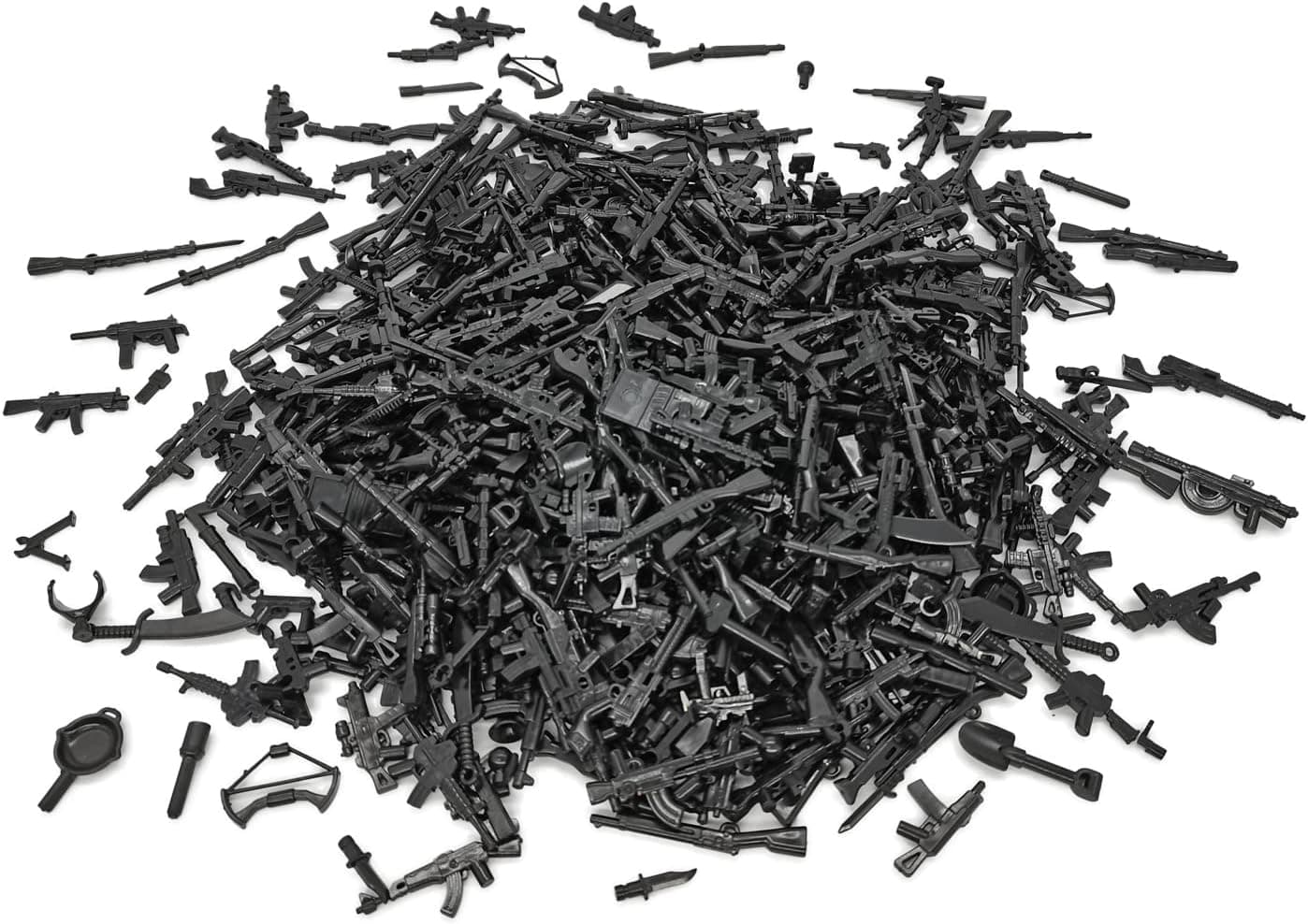 Dgdhf 500 Pieces Military Army Weapons Bricks Military Building Blocks Toy Custom Acccessories Designed for Army Mini Brick Figures