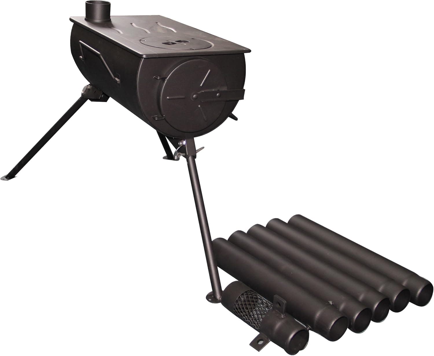 Shasta Vent Portable, Camping wood stove. Military style. Frontier Stove, Tent Heater, Ice Fishing, with venting & Carry case. 25 lbs.