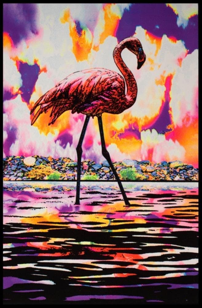Flamingo Blacklight Poster 23 x 35in