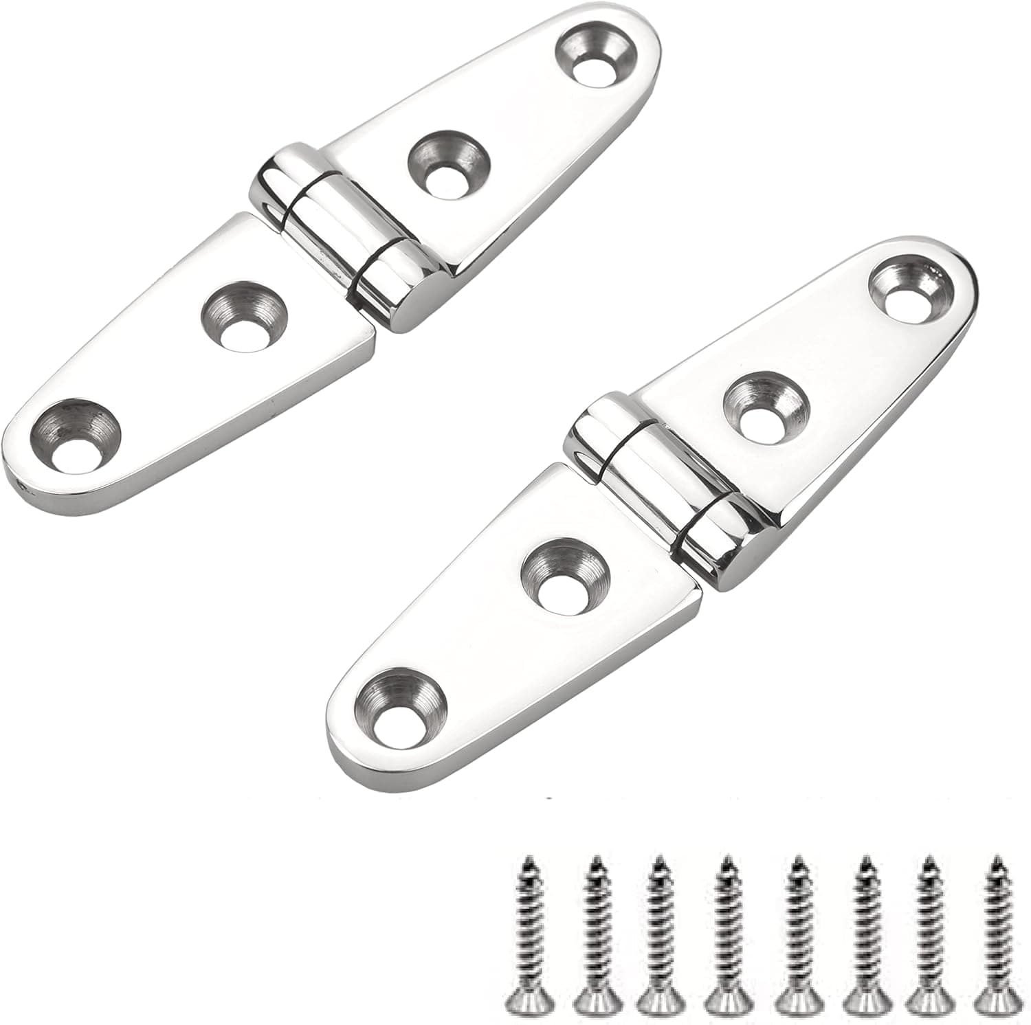 Thorn Boat Cabinet Strap Door Hinge 316 Stainless Steel Marine Deck Hinges 4 inch x 1 inch Pair of 2