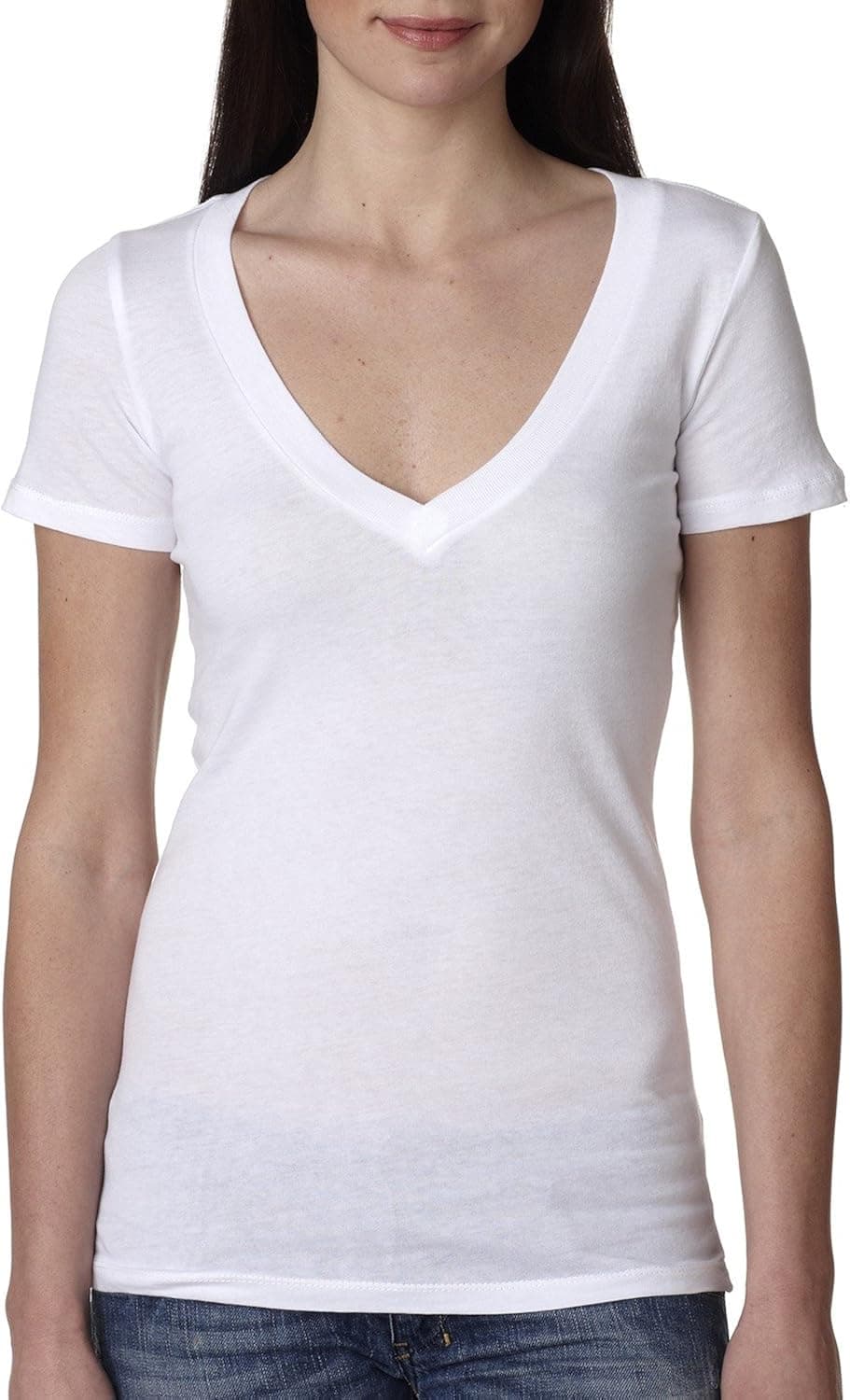 Next Level Apparel The Deep V Neck T-Shirt