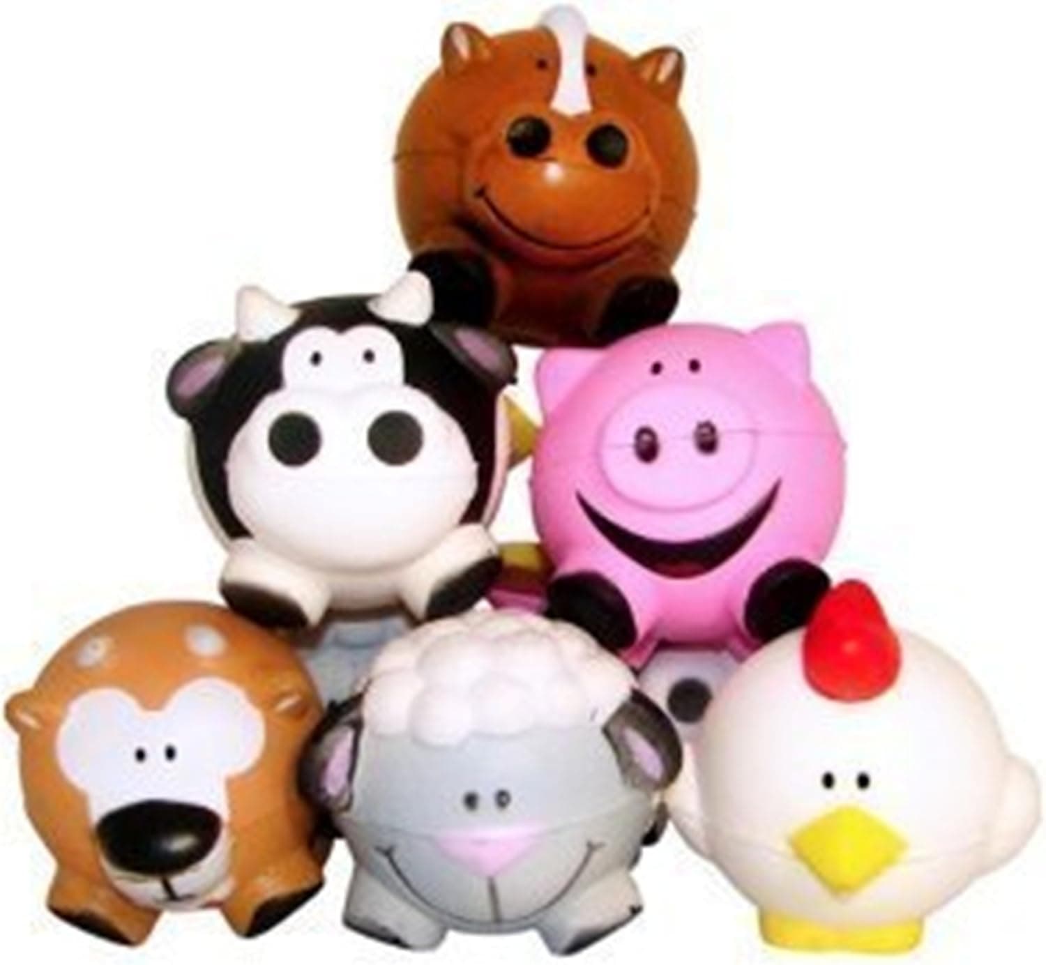 Fun Express Farm Animal Relaxable Balls (1 Dozen)