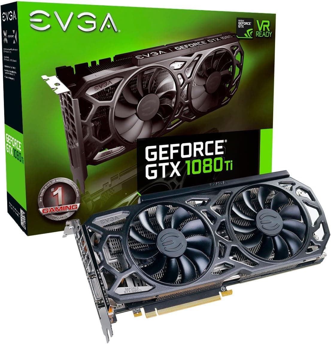 EVGA HL-007304 NVIDIA GeForce GTX 1080 Ti Black Edition 11GB iCX Cooler and LED Graphics Card