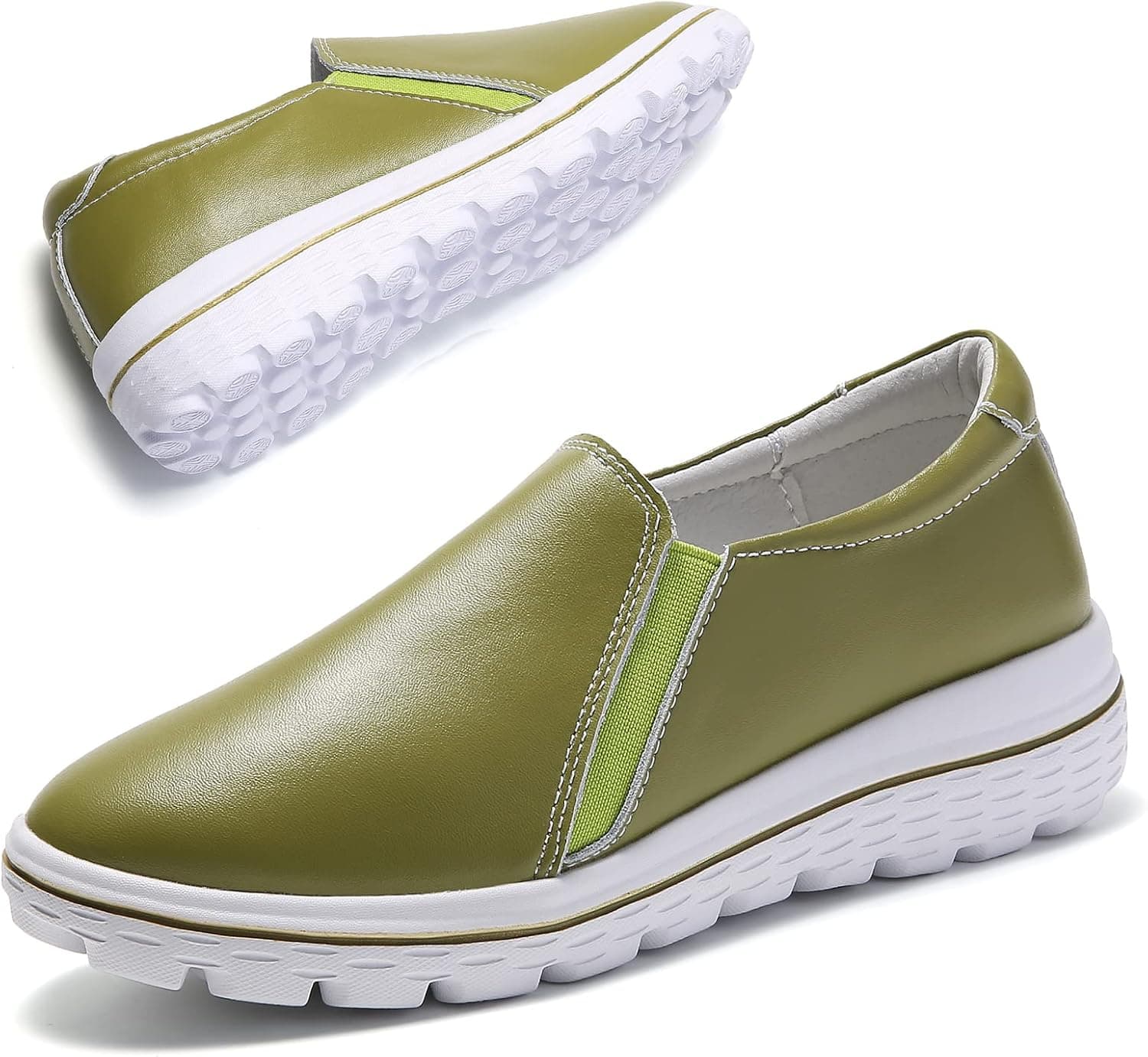 Nursgram Women's Nursing Shoes Loafers-Walking Slip-On Shoes Lightweight Breathable Work Comfortable Sneaker