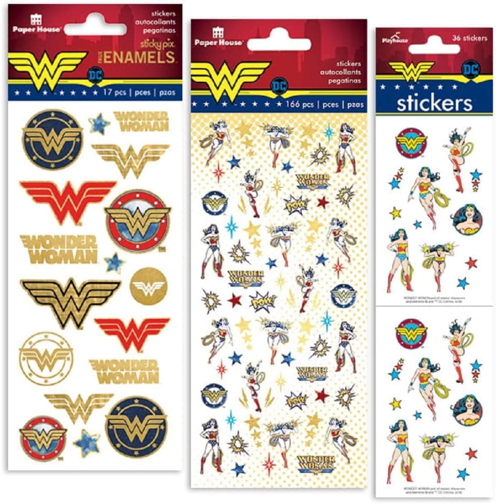 Playhouse DC Comics Wonder Woman 3 Piece Sticker Assortment
