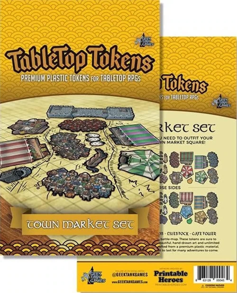 Geek Tank Games Tabletop Tokens - Town Market Set