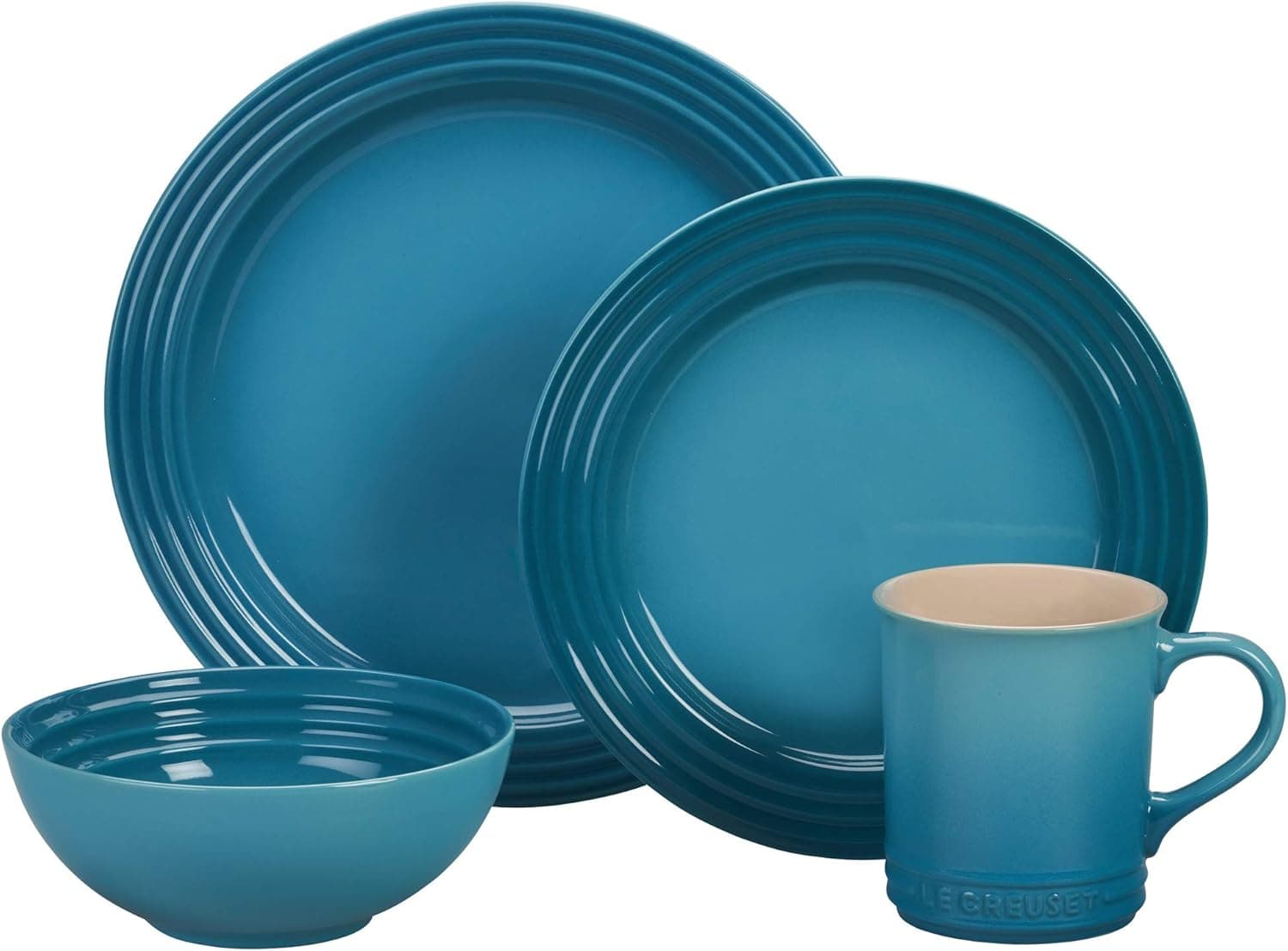 Le Creuset Stoneware Dinnerware Set, 16 pc., Caribbean