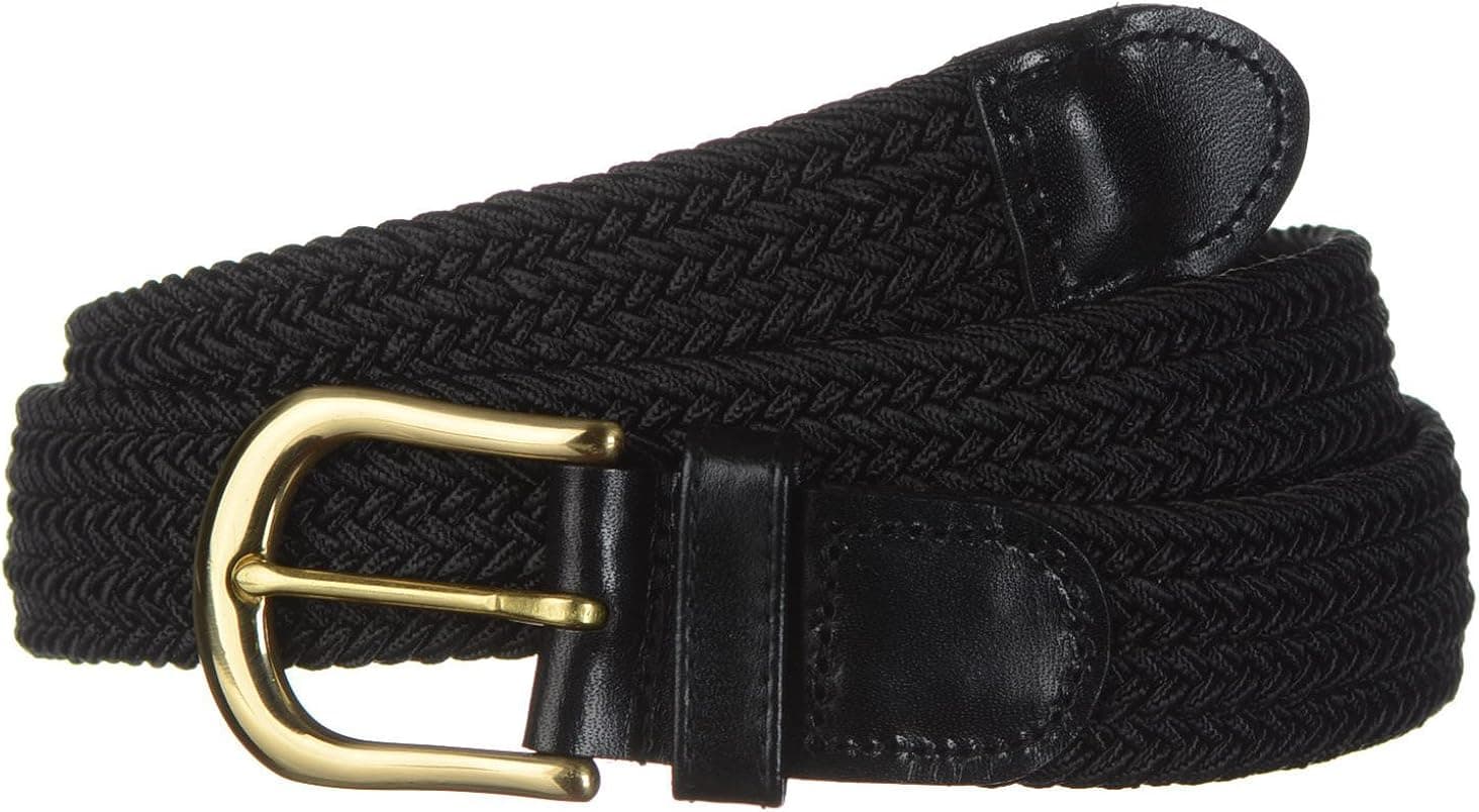 Strait City Trading Co Men's 1-1/4" stretch belt with brass buckle