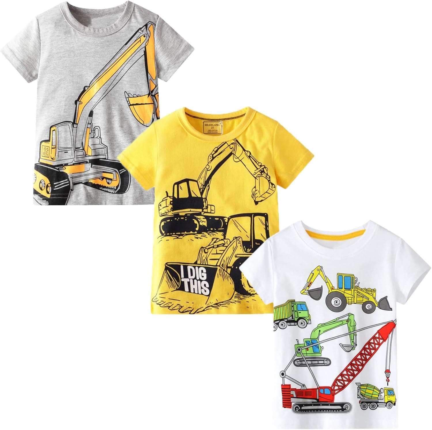 Toddler Boys' Short Sleeve Tees Cotton Casual Graphic Crewneck Summer Top Clothes T-Shirts