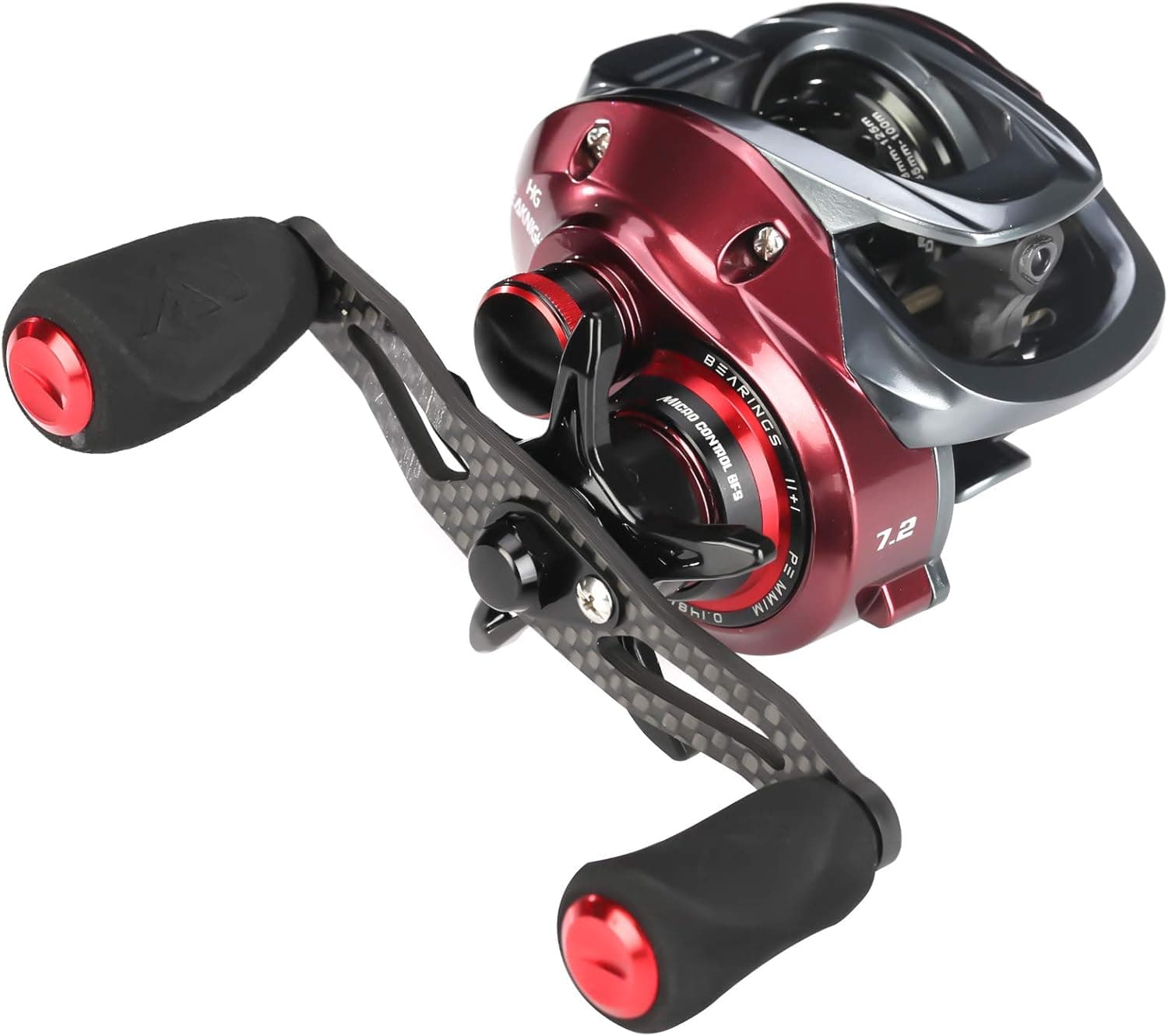 SeaKnight RED Fox BFS Baitcasting Reel,7.2:1/8.1:1 Embedded Magnetic Brake System Fishing Reels, 5.7oz Ultralight, Low Profile Baitcaster Fishing Reels