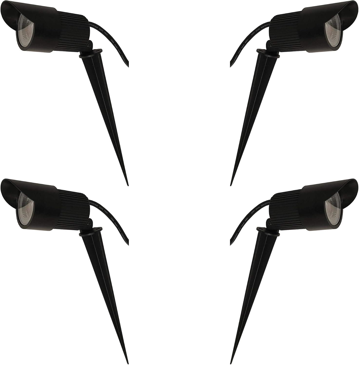 LUMENGY 6W LED Outdoor Landscape SpotLights Cast-Aluminum Waterproof Low Voltage Directional Light for Walls, Planters, Trees and Pathway. Warm White 2700K (4-Pack
