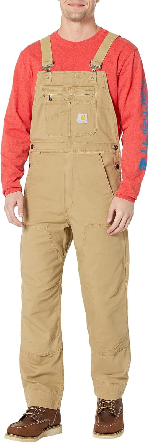 Carhartt mens Rugged Flex® Relaxed Fit Canvas Bib Overall