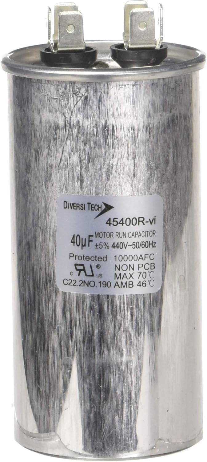 Diversitech 45400R Mtr. Run Cap, Round, 40uf 440v
