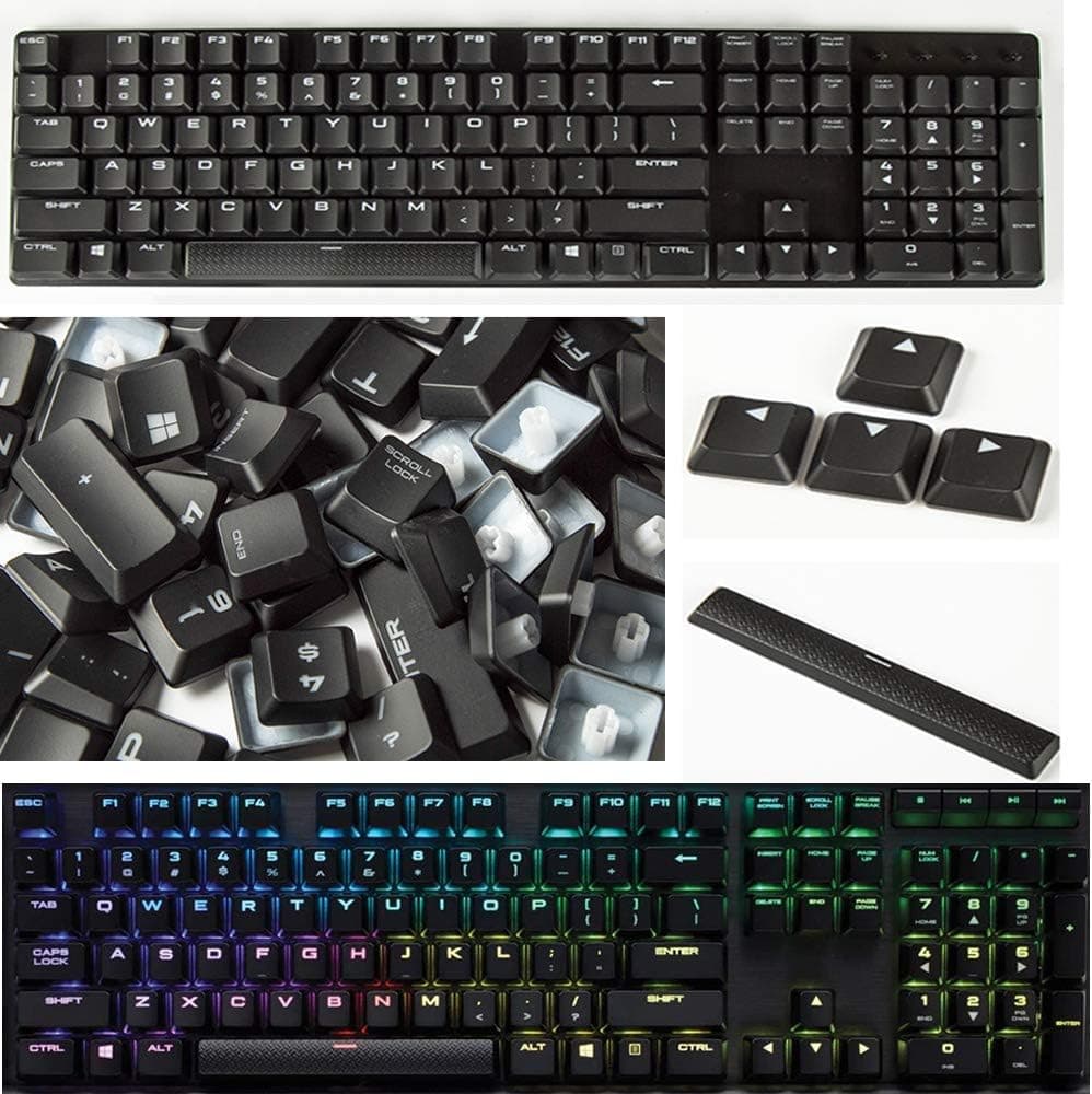 Suitable for Corsair K70 RGB MK.2 Slim Mechanical Keyboard keycaps (104 Keys are only Suitable for MK.2 Slim Mechanical Keyboard)