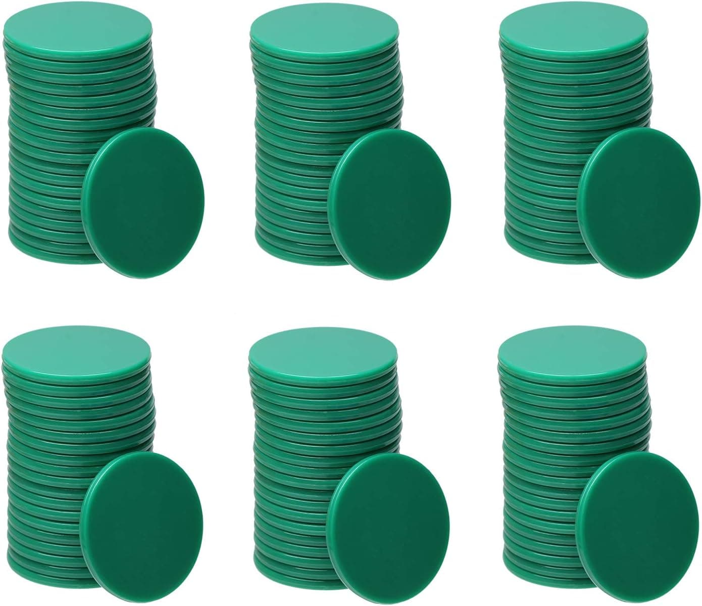 Shapenty 25mm/1 Inch Small Plastic Learning Counters Disks Chip Counting Discs Markers for Math Practice and Poker Chips Game Tokens with Storage Box,120PCS