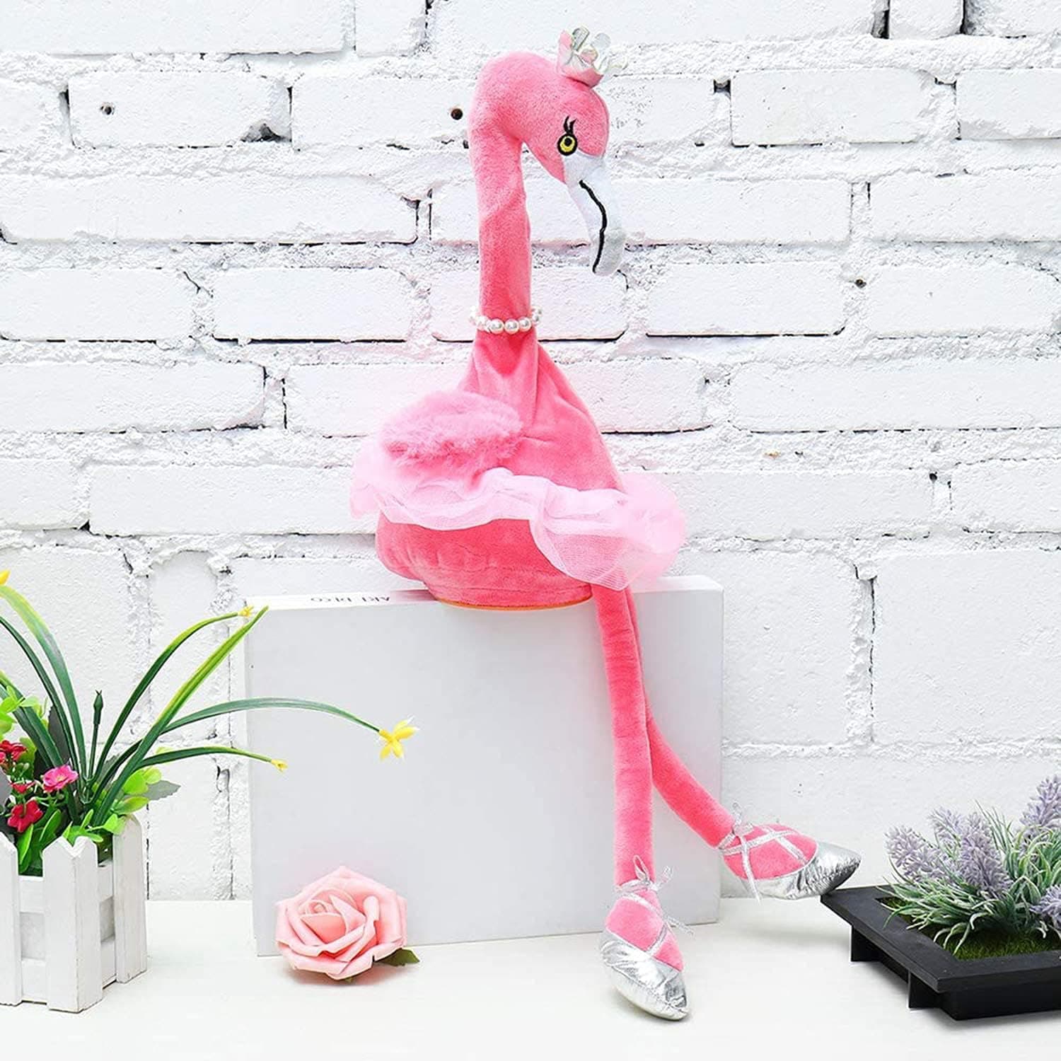 KUCY Pink Flamingo Stuffed Toy, Updated Singing and Dancing Flamingo Pet 20 Inches Stuffed Plush Cute Toy