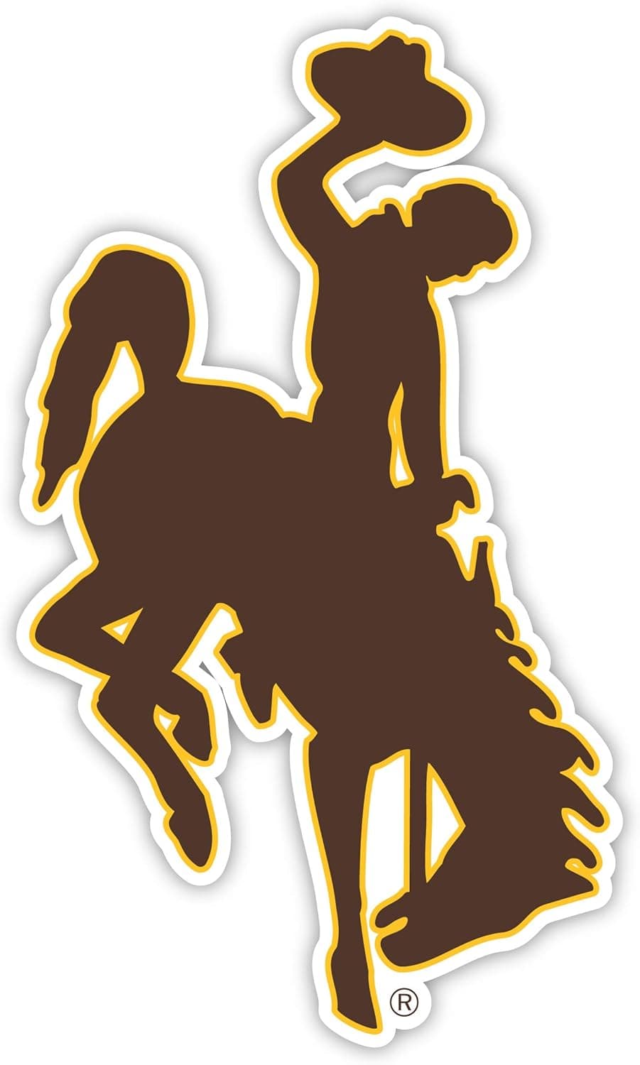 University of Wyoming 4 Inch Vinyl Mascot Decal Sticker