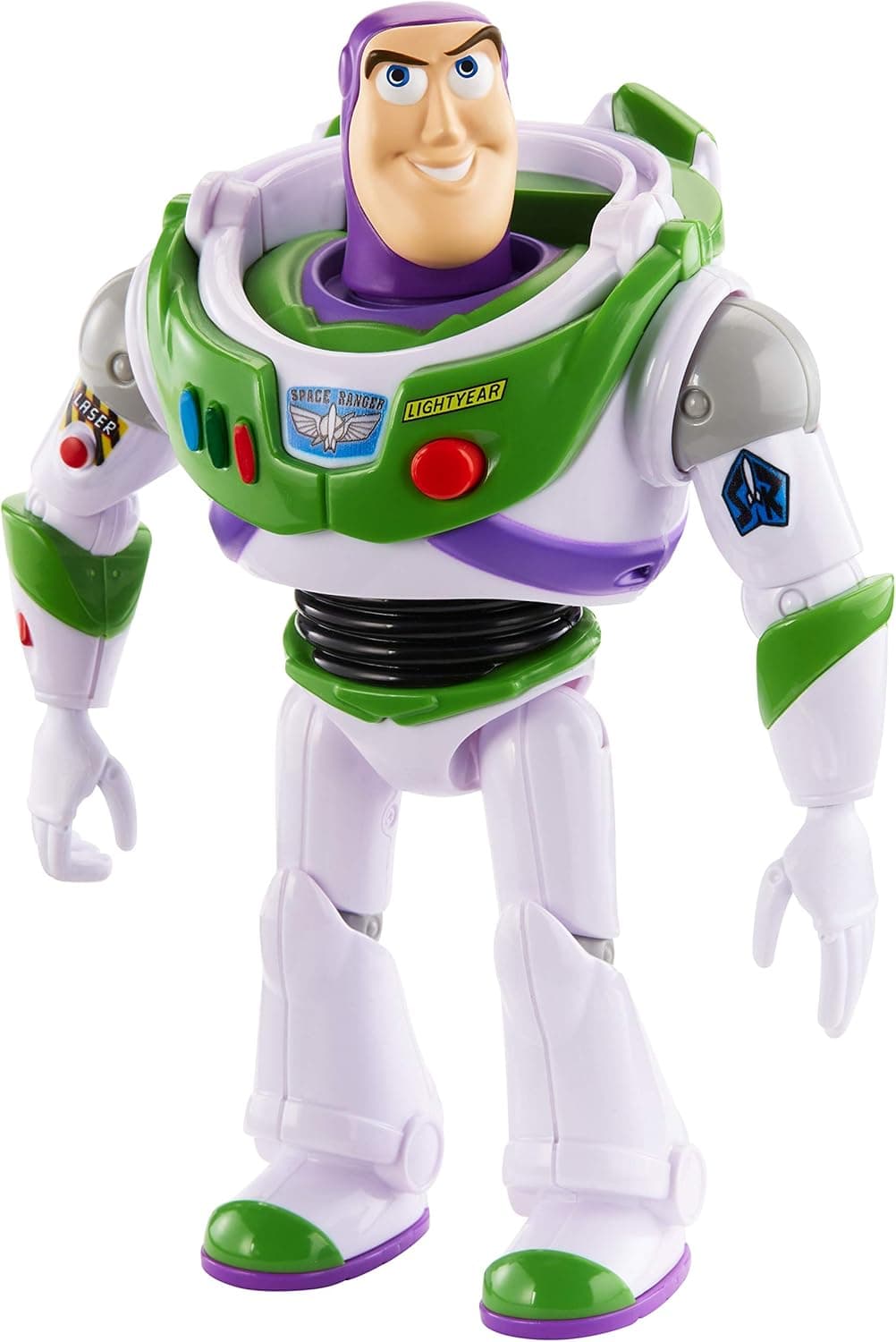 Disney Pixar Toy Story 4 True Talkers Buzz Lightyear Figure, 7 in-Tall Posable, Talking Character Figure with Authentic Movie-Inspired Look and 15+ Phrases, Gift for Kids 3 Years and Older