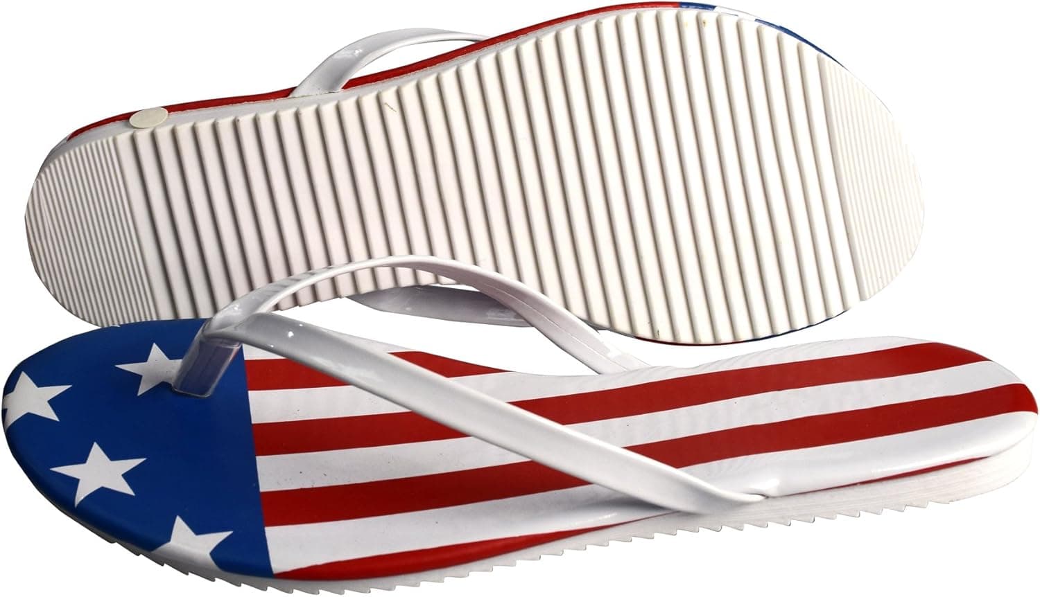 Peach Couture Women’s Patriotic All American Flag Beach Flip Flop Summer Sandal