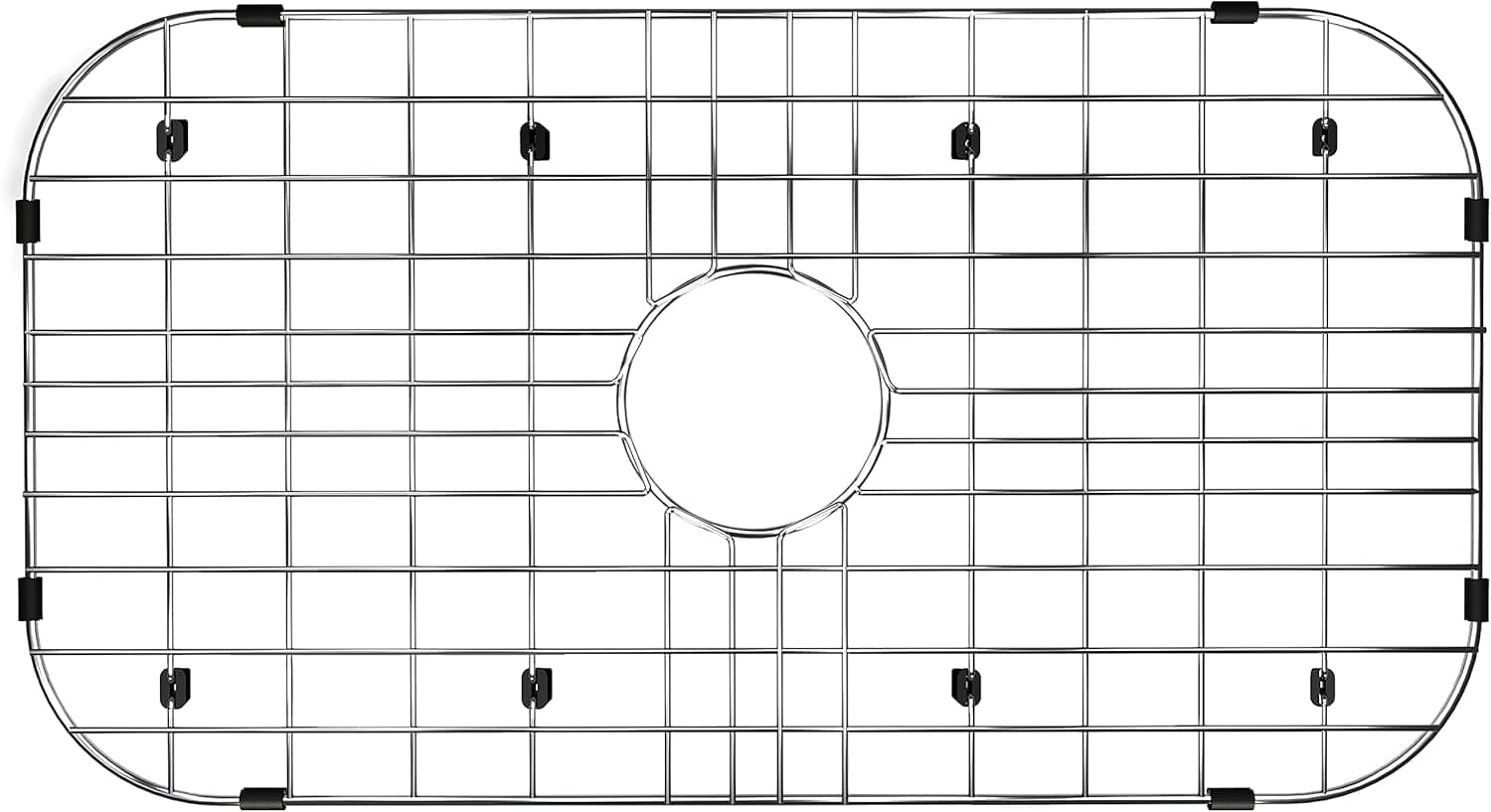 Alonsoo Sink Grid Sink Protectors, Kitchen Sink Grid Centered Drain with Corner Radius, Stainless Steel