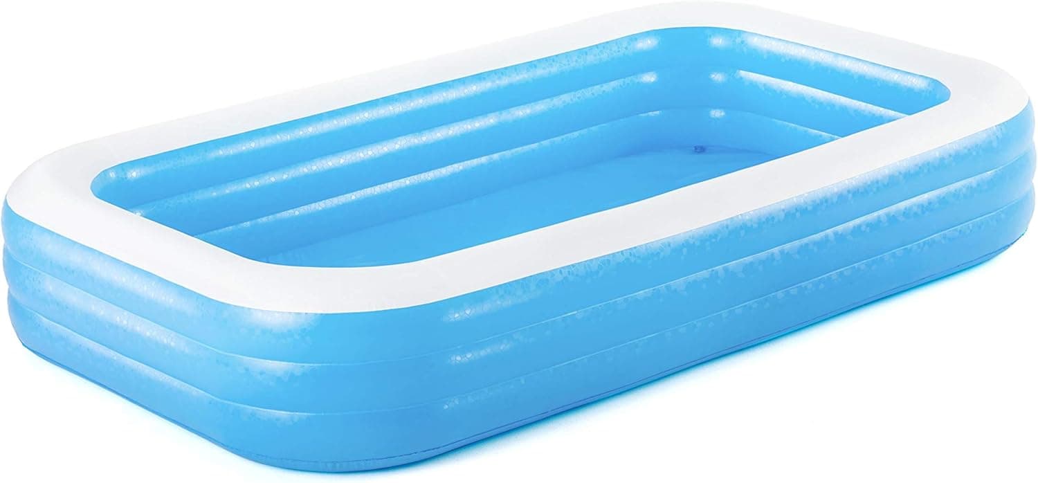 H2OGO! Blue Rectangular Inflatable Family Pool (10' x 6' x 22")
