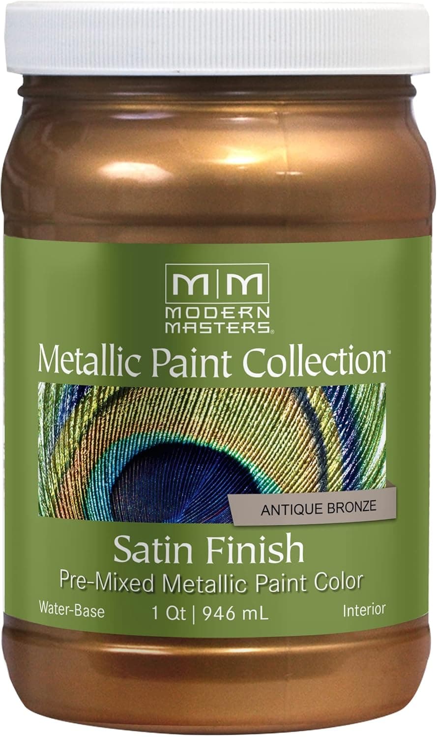 Modern Masters 1 qt ME204 Antique Bronze Metallic Paint Collection Water-Based Decorative Metallic Paint