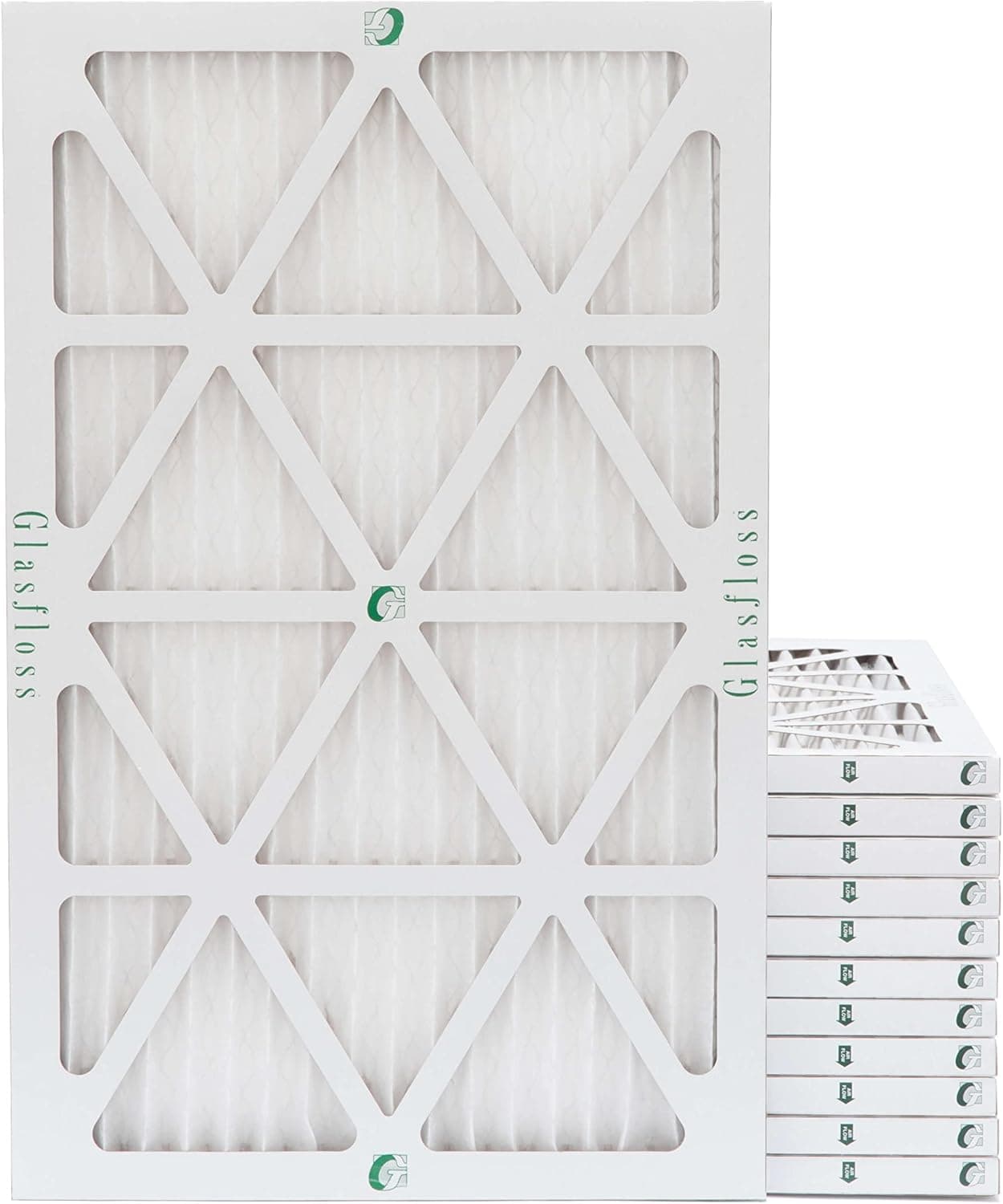Glasfloss ZL 14x24x1 MERV 13 (FPR 10) Air Filters for AC and Furnace. Case of 12. Actual Size: 13-1/2 x 23-1/2 x 7/8