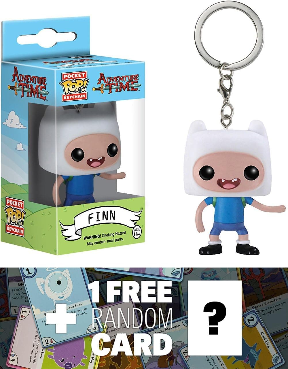 Finn: Pocket P o p ! Mini-Figural K e y c h a i n Bundle with 1 Official Trading Card [48655]