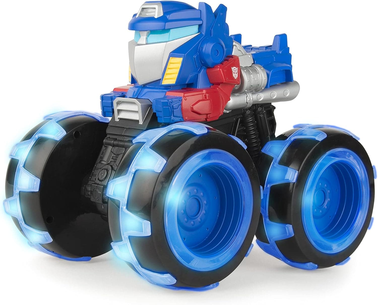 Transformers Optimus Prime Monster Treads – Monster Trucks with Light Up Wheels – Transformers Toy – Girls and Boys Ages 3 Years and Up