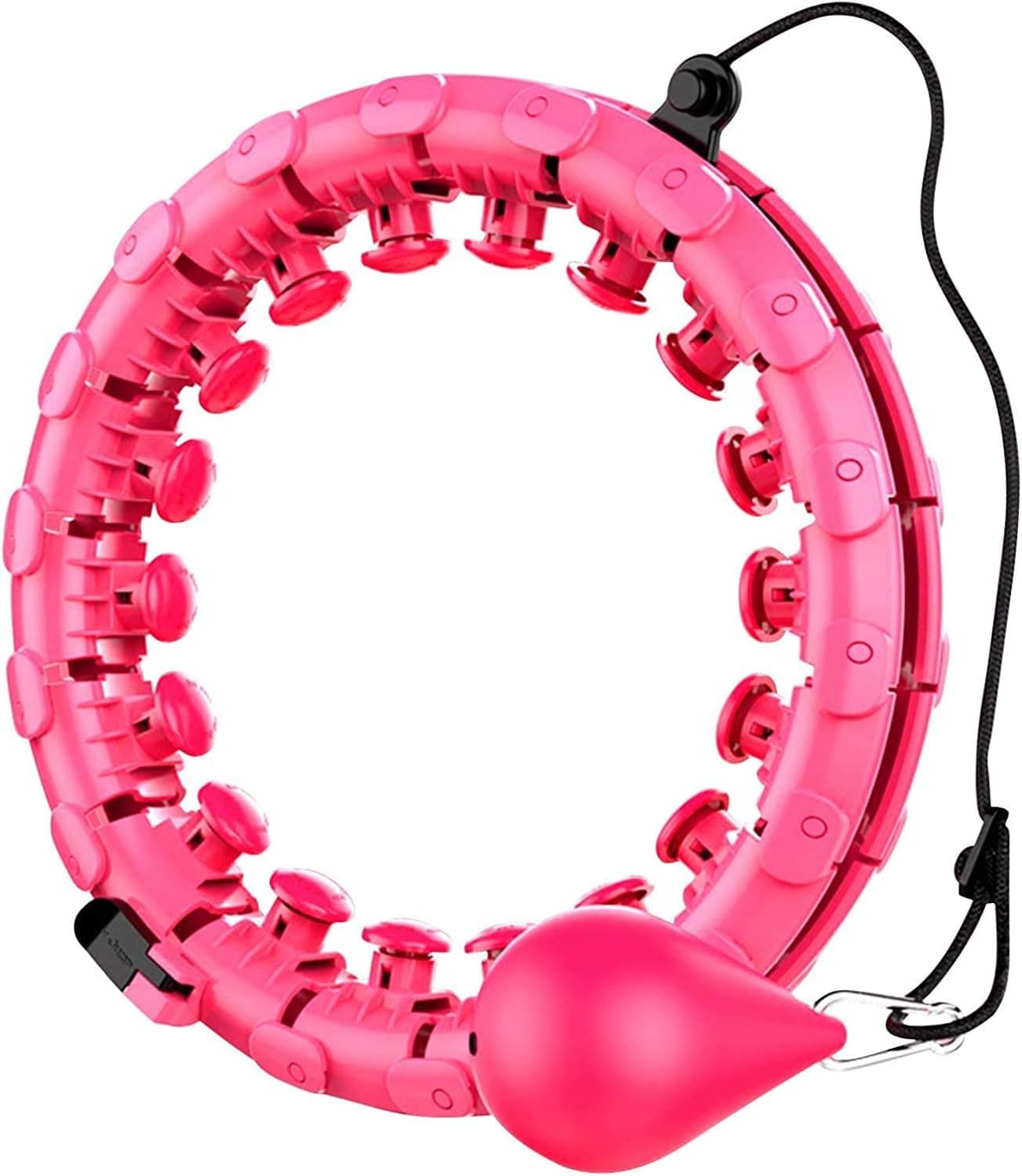 actoper Smart Hoop，Fitness Hula Hoop, Massage Weighted Hula Hoop,2 in 1 Abdomen Fitness Weight Loss Massage，Non-Fall Hula Hoops， Adjustable Size ，24 Detachable Knots
