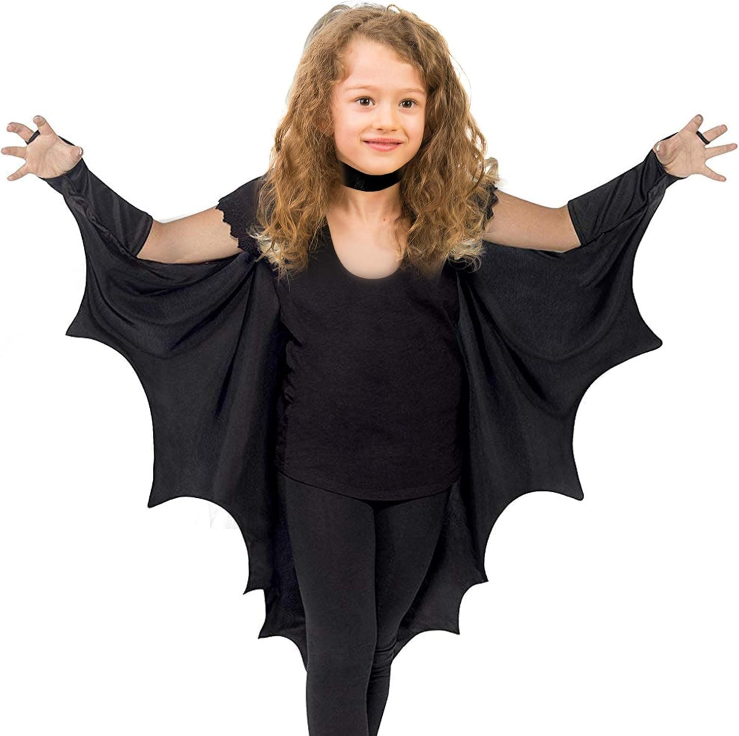 Skeleteen Bat Wings Costume Accessory - Black Wing Set Dress Up Accessories for Dragon, Vampire or Bat Costumes