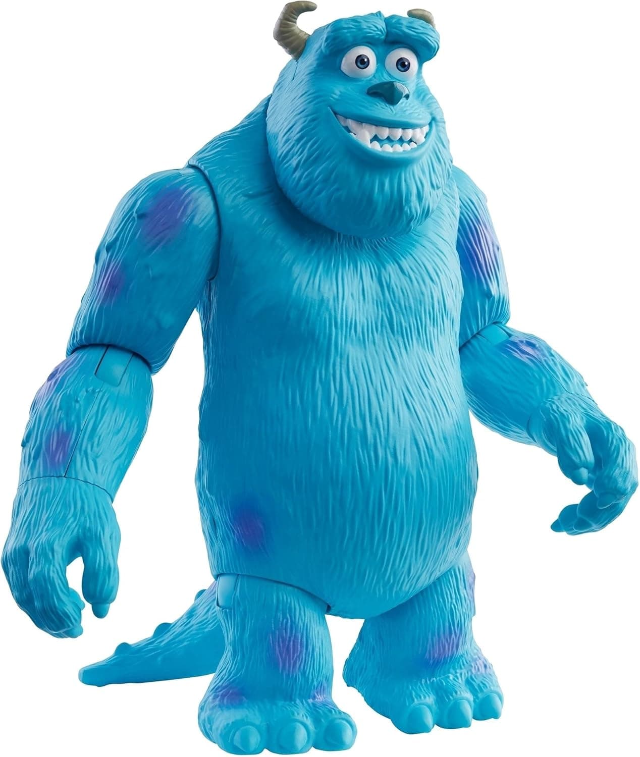 Disney Pixar Sulley Figure True to Movie Scale Character Action Doll Highly Posable with Authentic Costumes for Storytelling, Collecting, Monsters, Inc. Toys for Kids Gift Ages 3 and Up