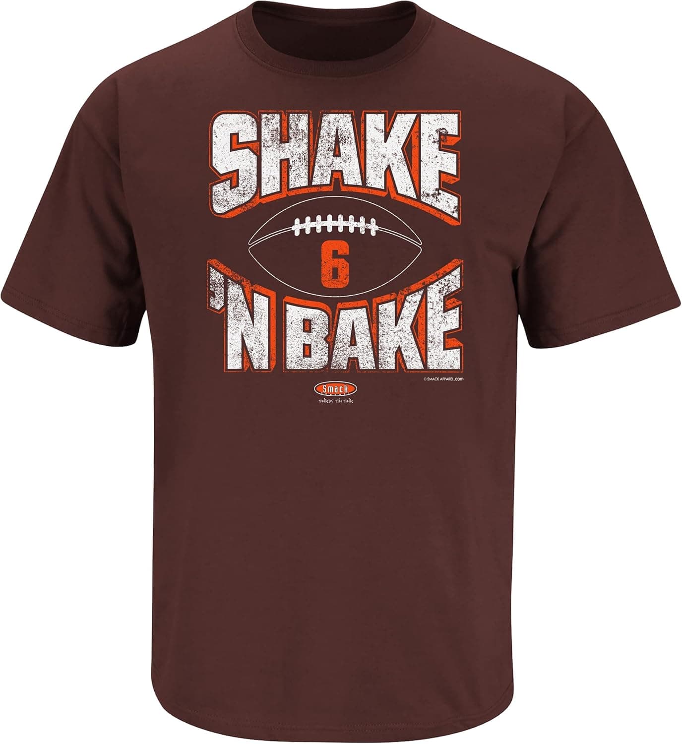 Cleveland Football Fans. Shake N Bake Brown T-Shirt (Sm-5x) (Short Sleeve, 2XL)