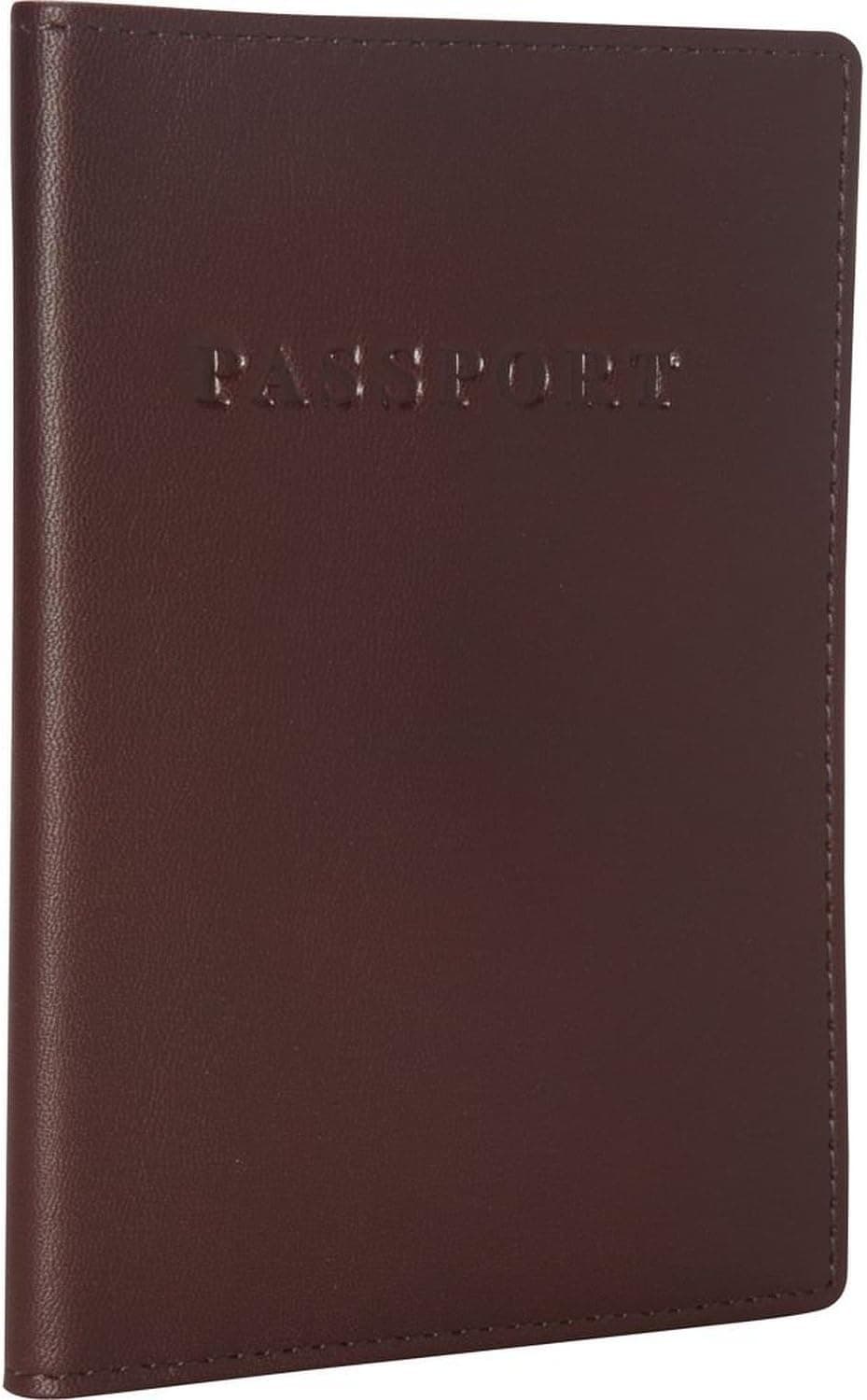 Royce Leather Passport Holder and Travel Document Organizer in Leather, Burgundy 2, One Size