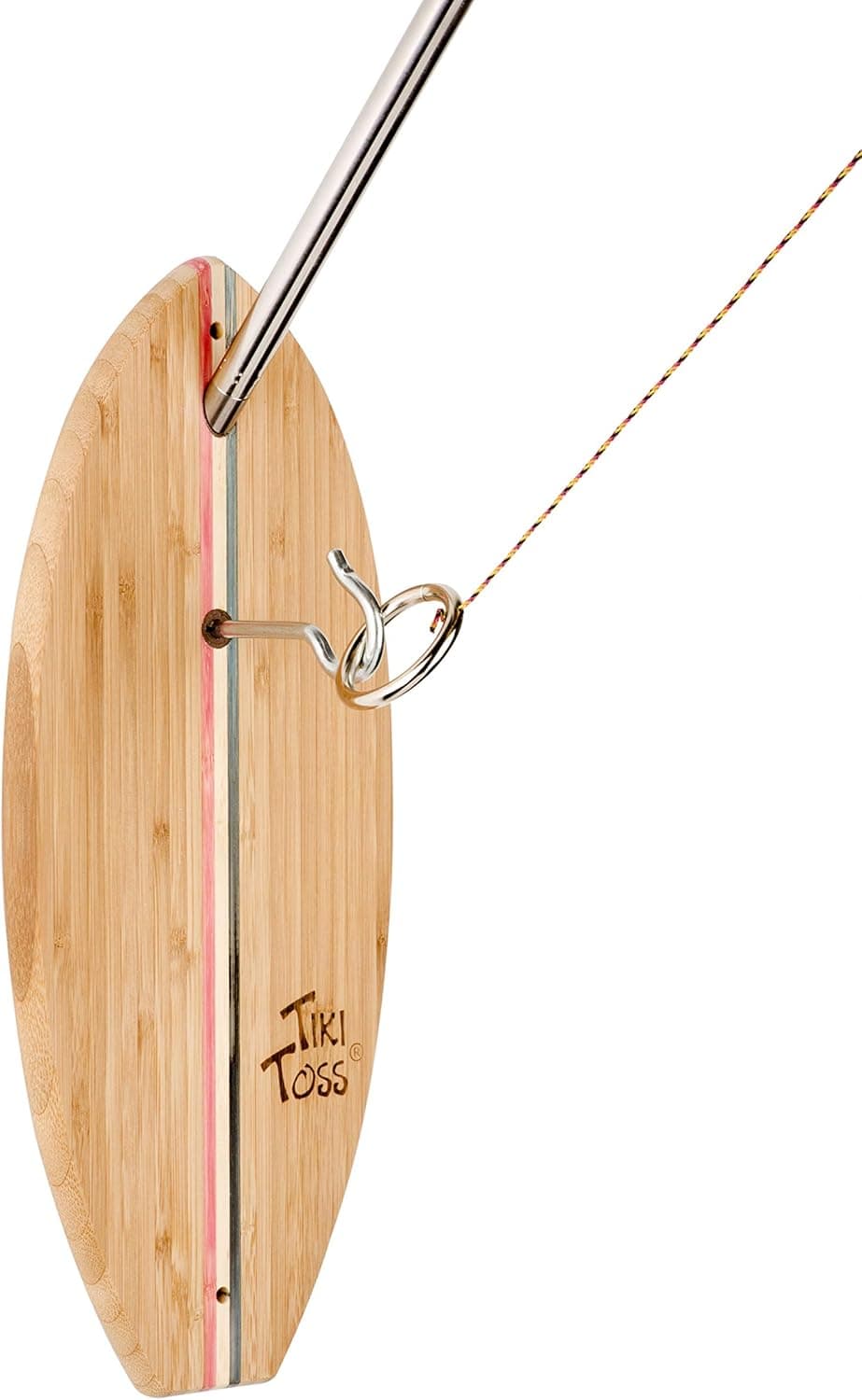 Tiki Toss Ring Toss Game for Adults & Kids - Hook and Ring Games with String and Hooks for Indoor Use, Man Cave Decor & Stuff, Gifts for Men