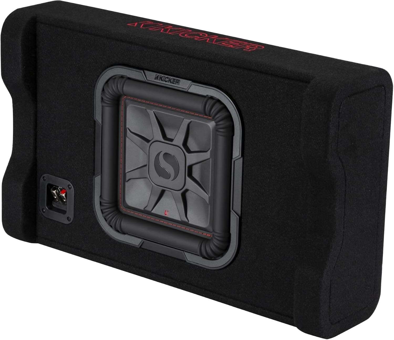 KICKER 49L7TDF102 Down-Firing Loaded Enclosure|2-ohm Impedance|Fitted with 46L7T104 10" Subwoofer|500 Watts RMS|1000 Watts Peak|Compact Design|Legendary Sound Quality|Car,Truck,SUV,Van
