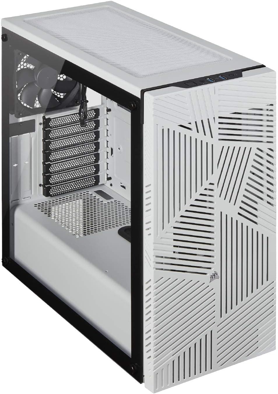 Corsair 275R Airflow Tempered Glass Mid-Tower Gaming Case - White
