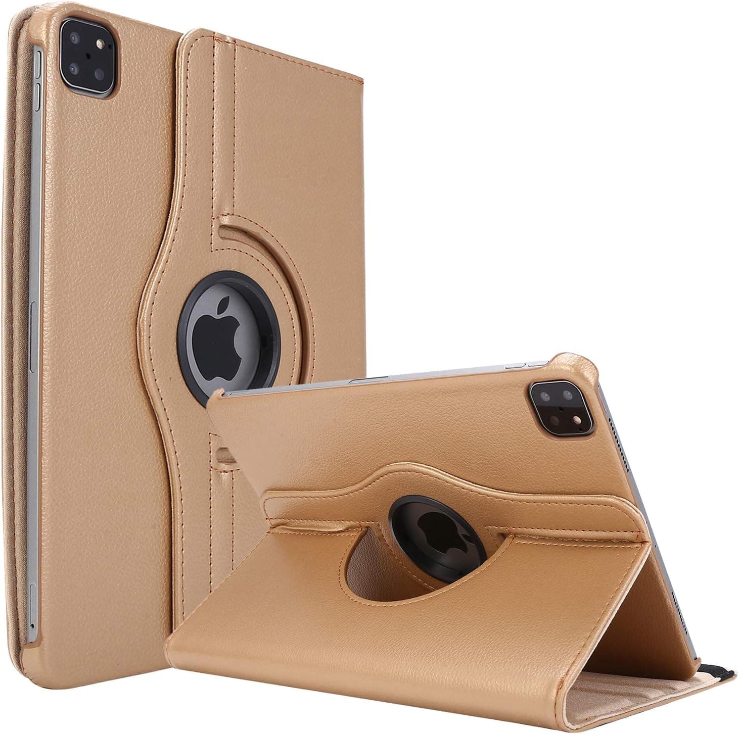 Gylint Rotating Case New iPad Pro 11 Case 2020/2018, iPad Pro (11-inch, 2nd Generation) / iPad Pro 11 2018 Case, 360 Degree Rotating Stand Protective Cover with Auto Sleep/Wake Gold