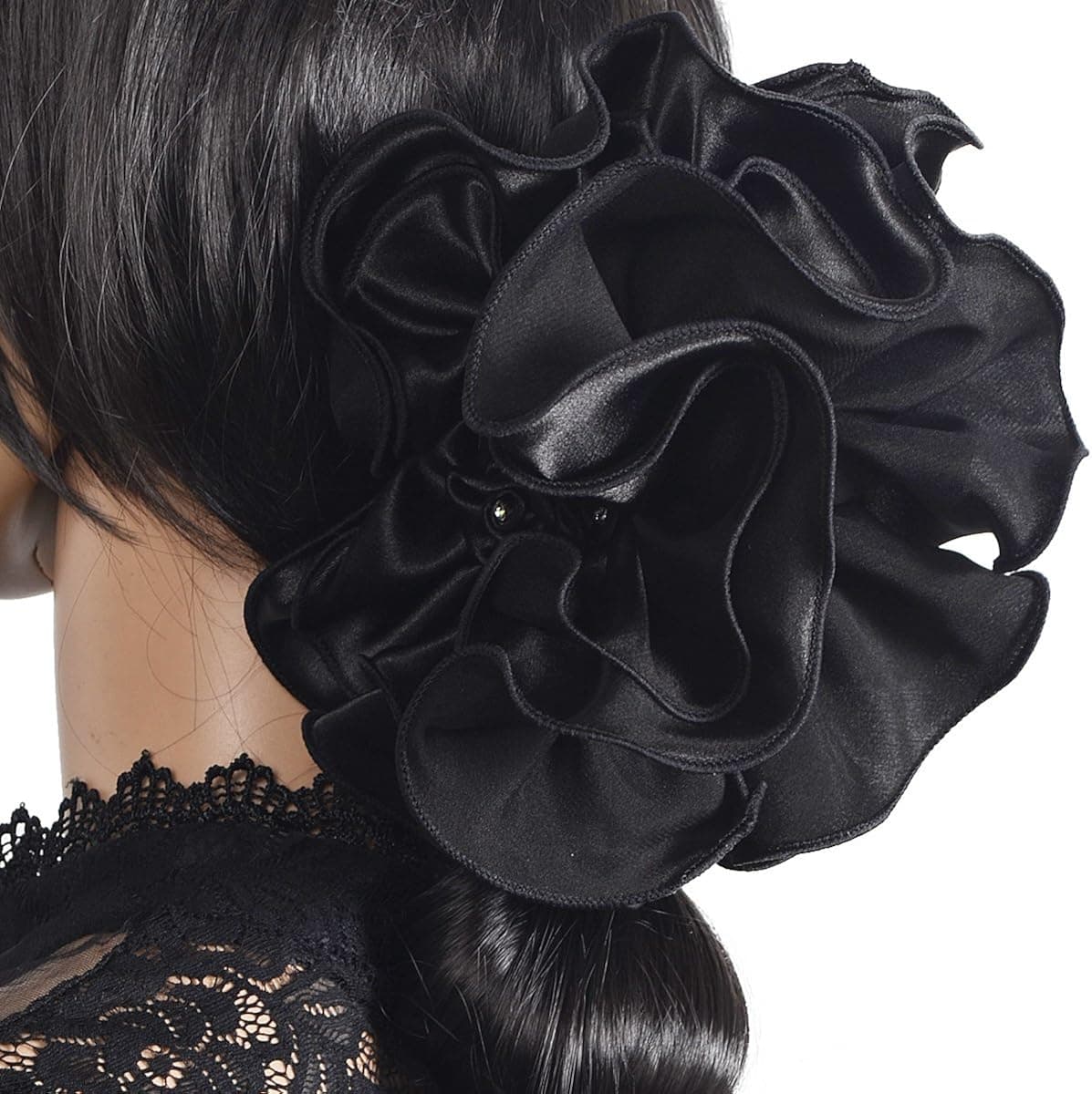 Large Hair Claw Clamp Jaw Clip Accessories Headwear F807 (Black)