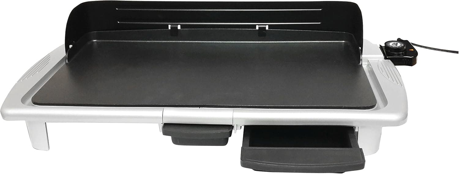 Elite Gourmet EGR-2013SG Maxi-Matic Electric Indoor Griddle, 20" by 10", White