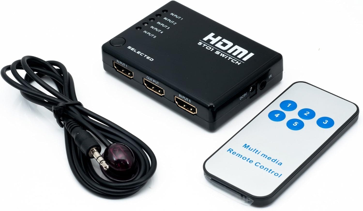 QUMOX 5 Port Hdmi Switch Switcher Selector Splitter Hub + Remote 1080P For Hdtv PS3