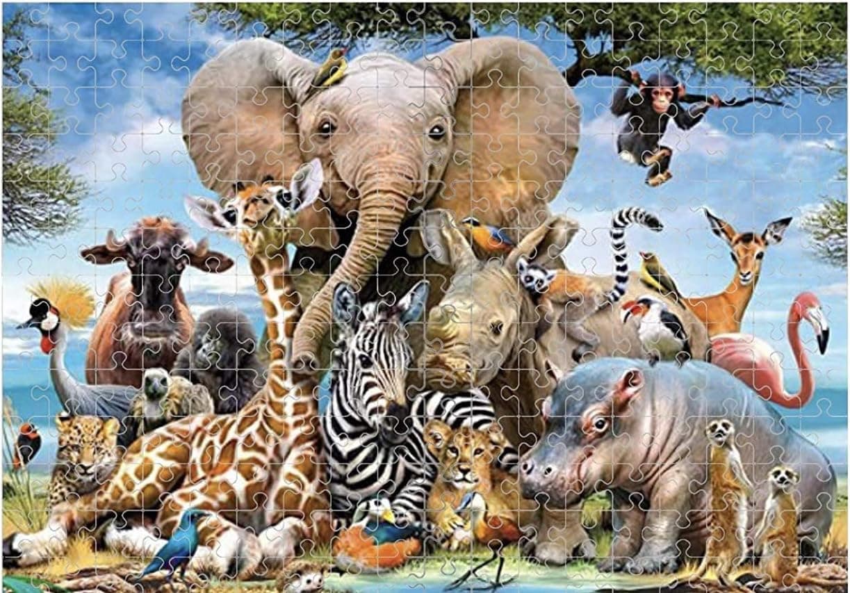 1000Pcs Puzzles for Adults Teens Jigsaw Puzzles Fun Large Puzzle Game, Challenge Puzzle Gift (Animals)